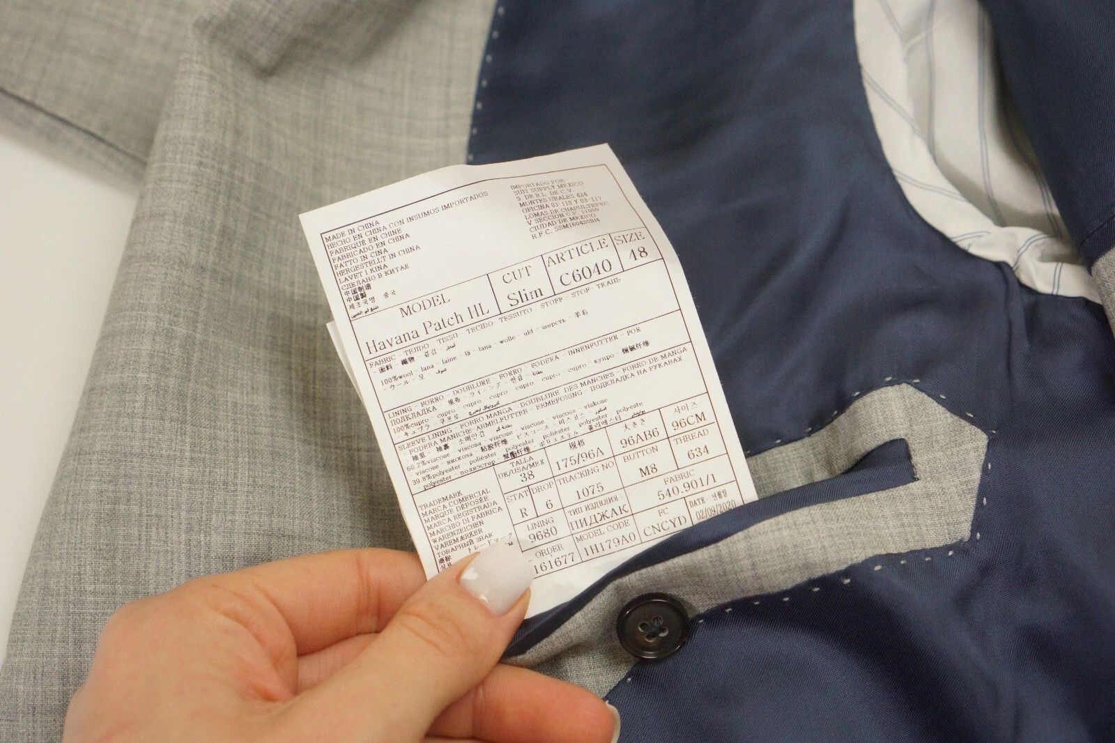 Suitsupply Men Suitsupply Suit Wool 120's Havana Patch Half Lined US38 Size 38R - 6 Thumbnail
