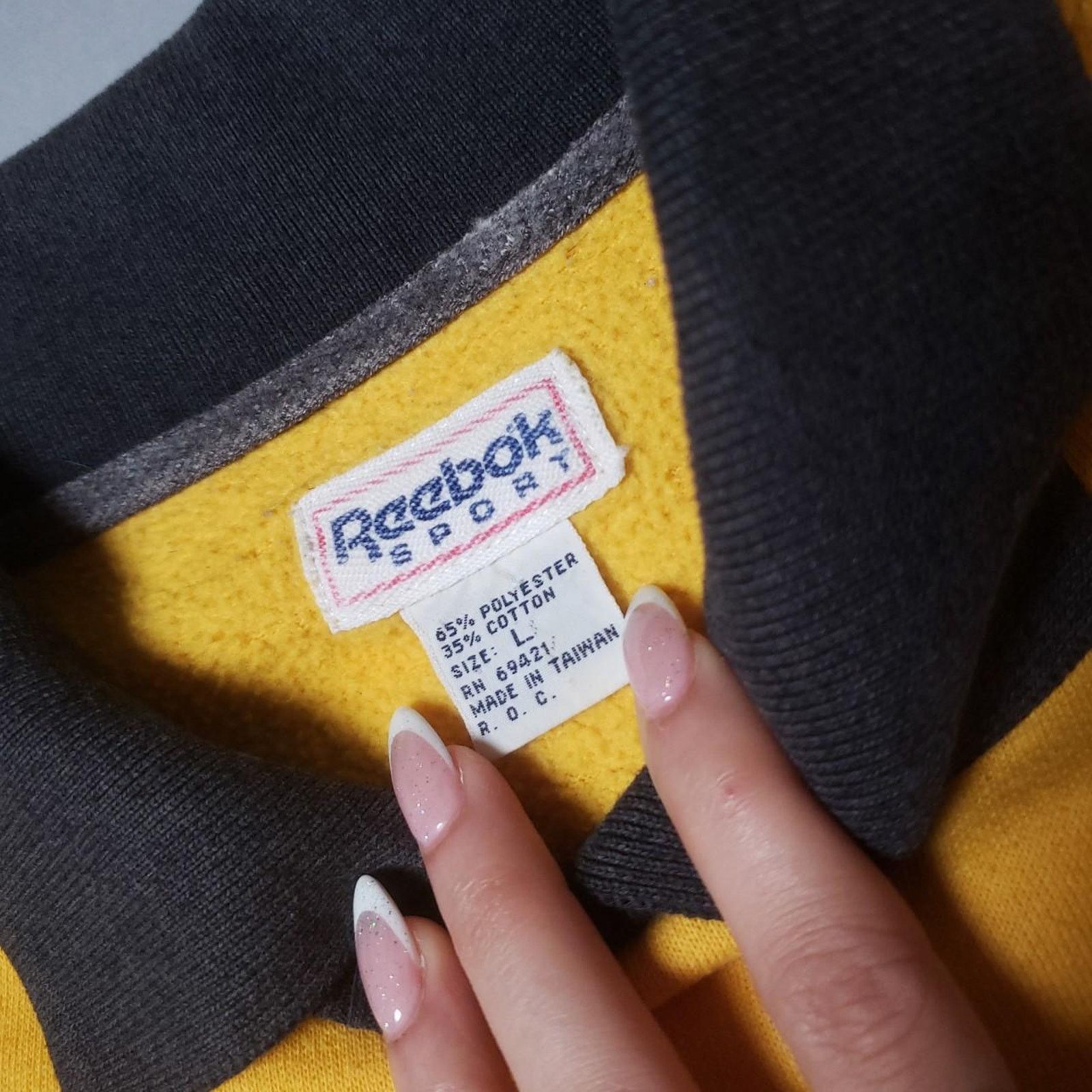 Reebok Rare Vintage Reebok sport Sweatshirt Mens Large Size US L / EU 52-54 / 3 - 3 Thumbnail