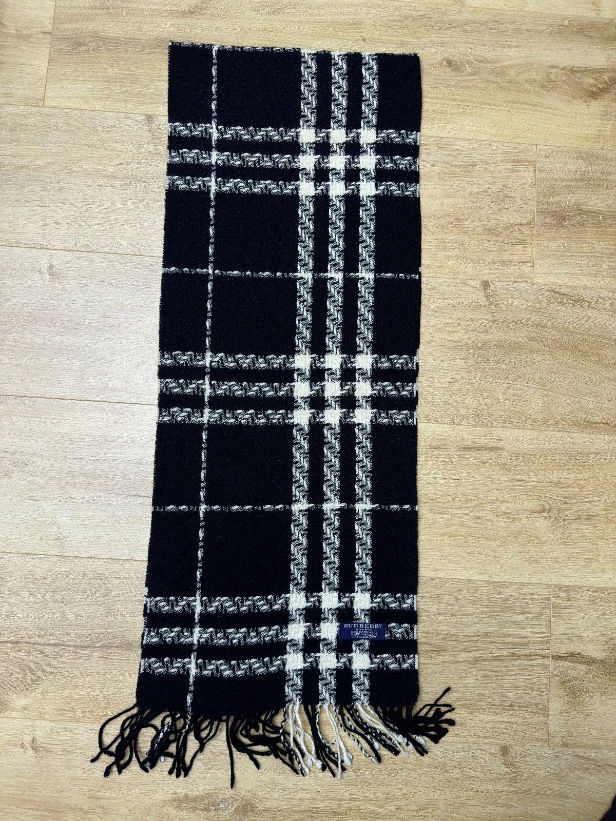 Burberry Burberry Textured Wool Check Scarf 180x33 Cm Size ONE SIZE - 6 Thumbnail