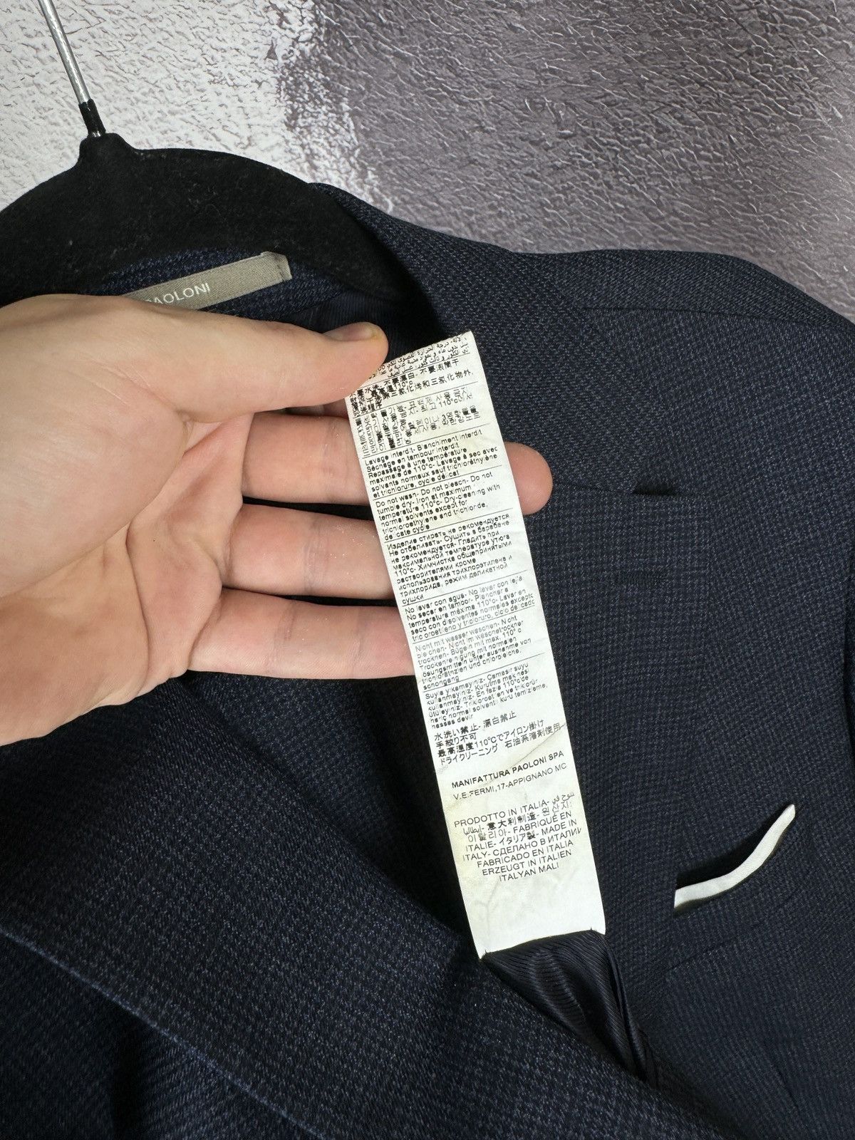 Paoloni Paoloni blue checkered wool 2 button suit made in Italy Size 44R - 13 Thumbnail