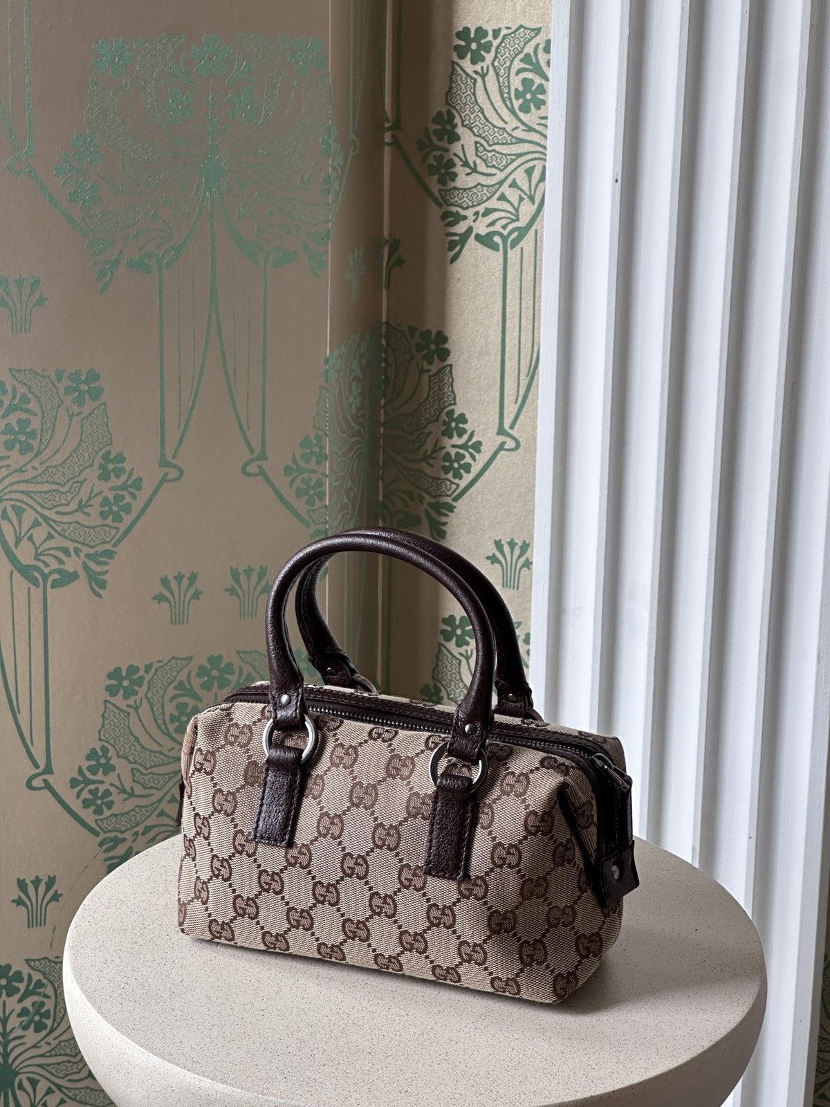 Gucci GUCCI Mini Monogram Canvas Boston Hand Bag Leather 113010 Size ONE SIZE - 20 Thumbnail