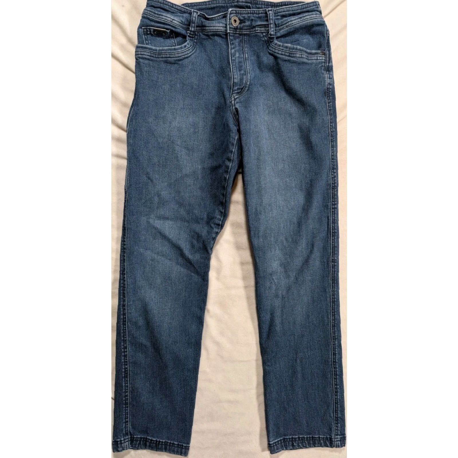 Denime KUHL Denim Jeans Mens 30x30 Indigo Dye Denim Blue Style 5200 Straight 5-Pocket Logo Baggy N/A Size US 34 / EU 50 - 2 Thumbnail