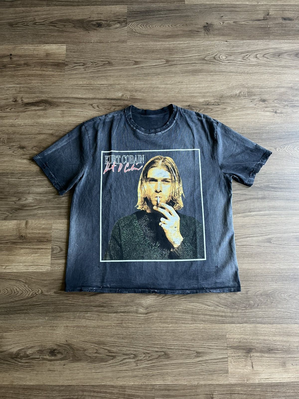 Pre-owned The Gv Gallery Raspberry Hills Kurt Cobain Tee Medium In Black