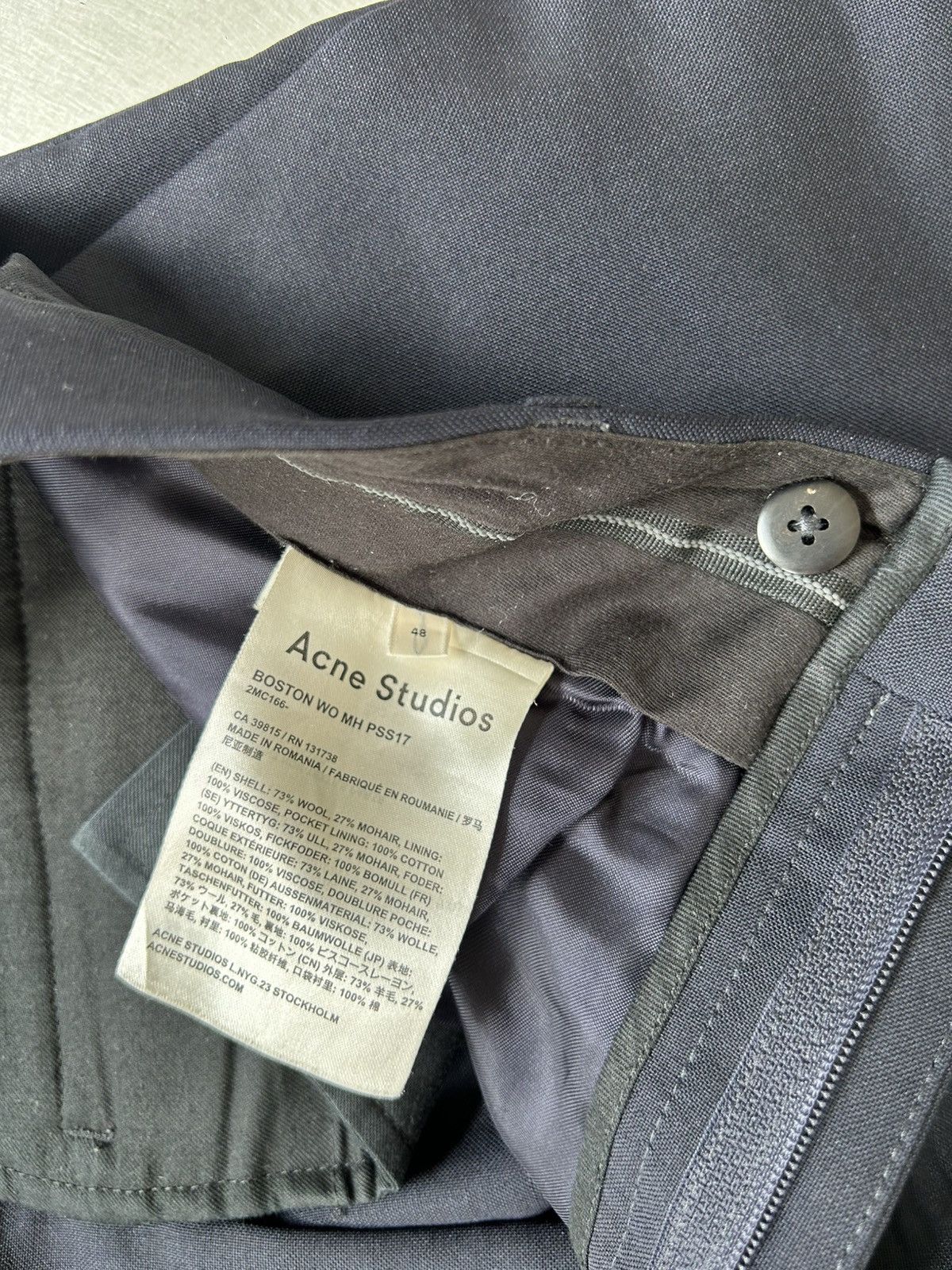 Acne Studios Navy pleated pants Size US 38 / EU 54 - 4 Thumbnail