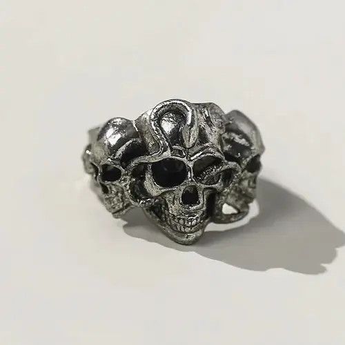 Other Vintage Skull Ring Size ONE SIZE - 2 Thumbnail