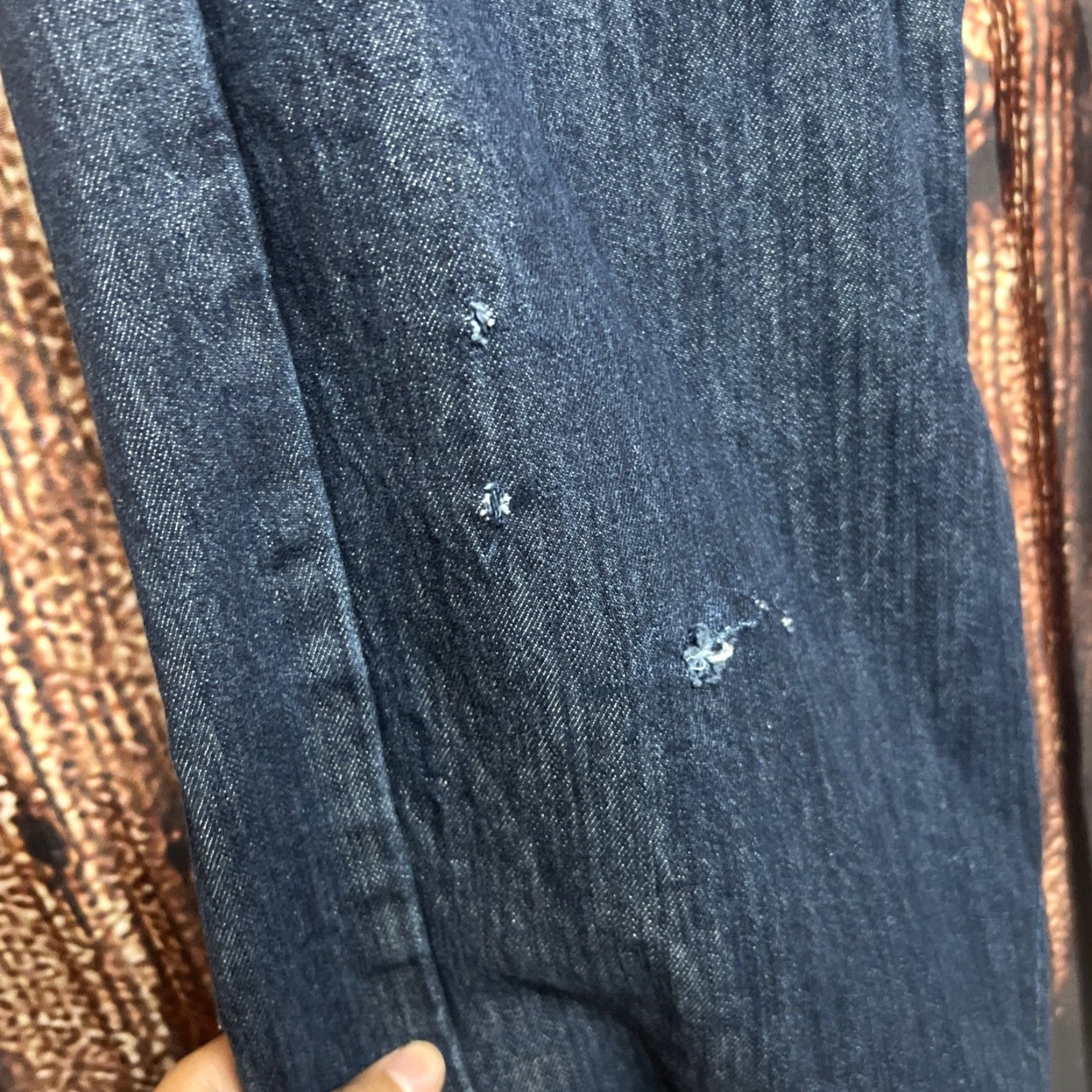 Vintage Iron Workers Jeans Mens 40 Regular Blue Denim Lined 0398 Straight Re reinforced Moto Protective Lining 33in Inseam Size US 40 / EU 56 - 3 Thumbnail