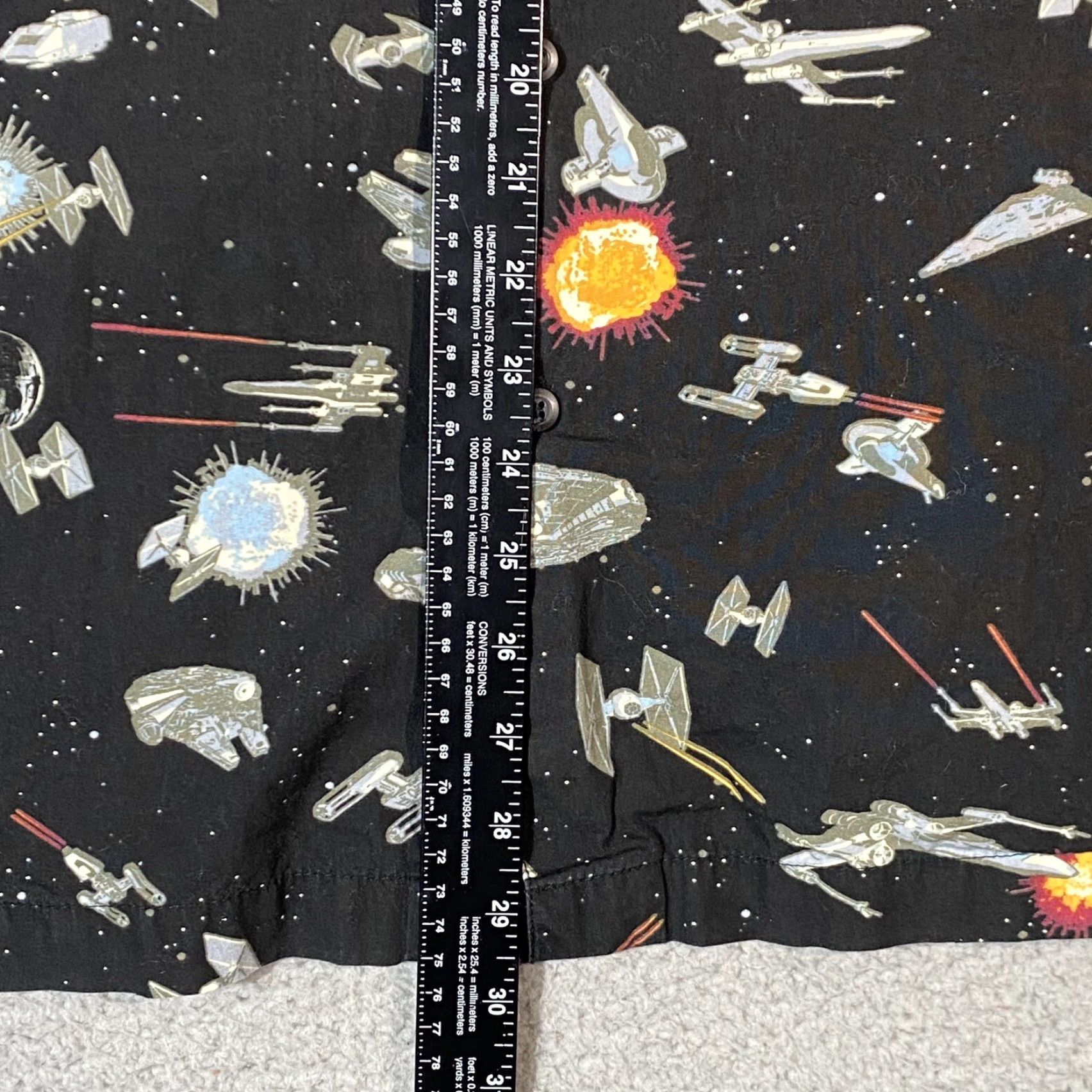 Disney DISNEY PARKS Star Wars Battles Button-Up Black Short Sleeve 2XL Multicolor Millennium Falcon Mens Size US XXL / EU 58 / 5 - 5 Thumbnail