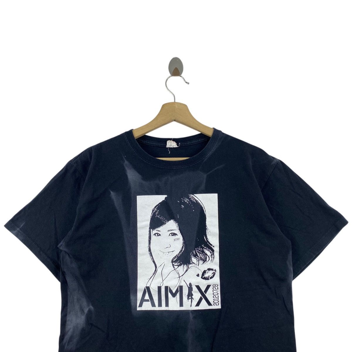 Japanese Brand AIMIX Japanese Idol Face Drawings Print Sunfaded Black Size US M / EU 48-50 / 2 - 2 Thumbnail