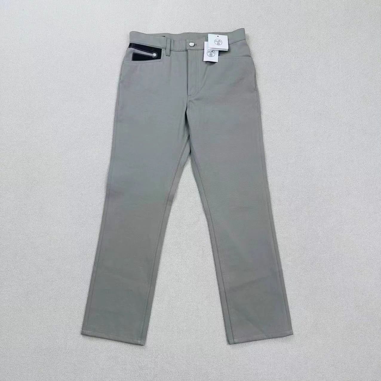 Hermes Hermes colorblocked leather chinos 40 Size 28" / US 6 / IT 42 - 1 Thumbnail