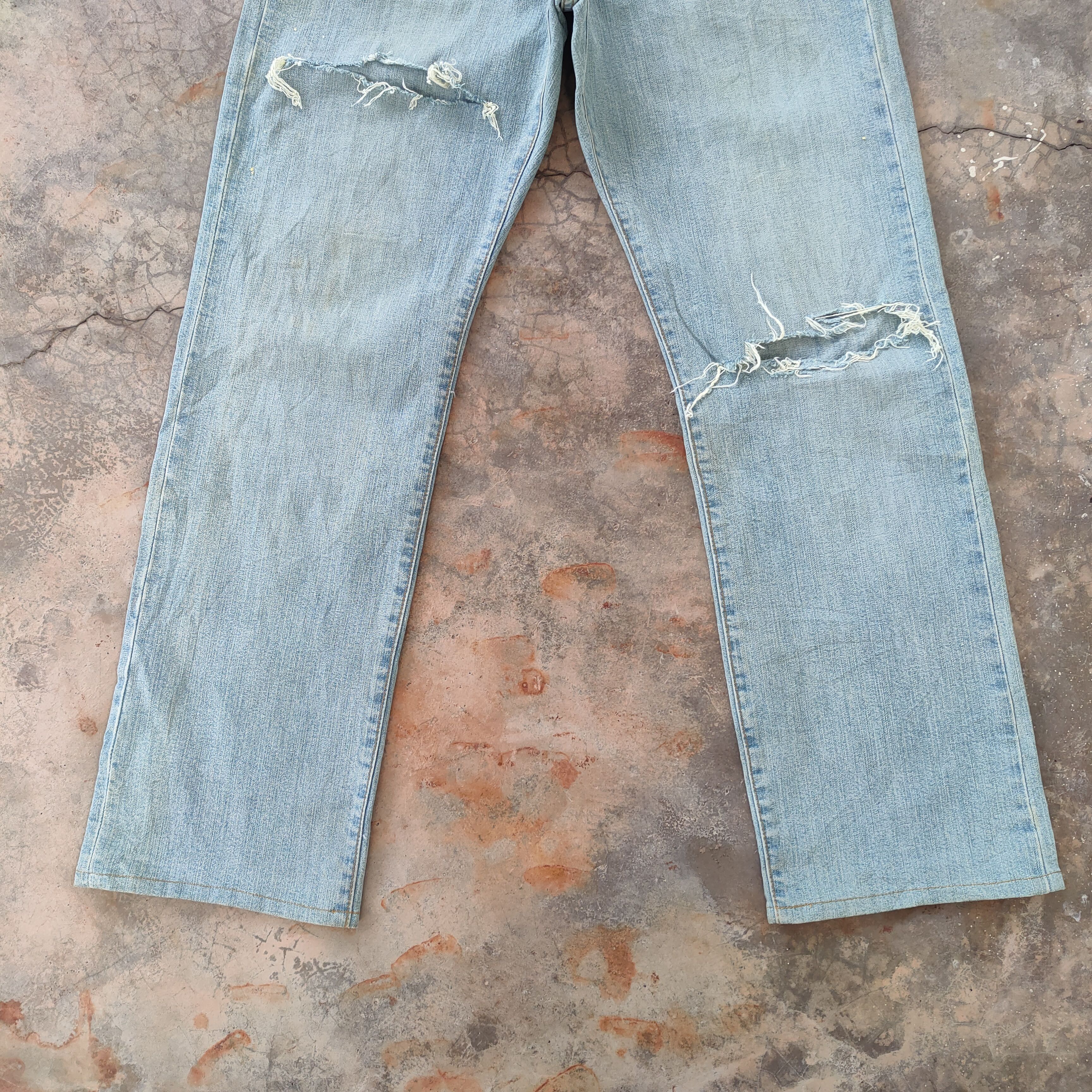 Japanese Brand × Jean × Vintage W30 VINTAGE JAPANESE FADED RIPPED DISTRESSED JEANS PANTS Size US 30 / EU 46 - 5 Thumbnail