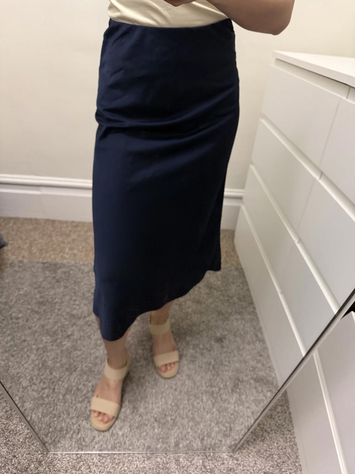 J.Crew J.CREW Midi Skirt in Dark Blue (X-SMALL) Size 26" / US 2 / IT 38 - 1 Thumbnail