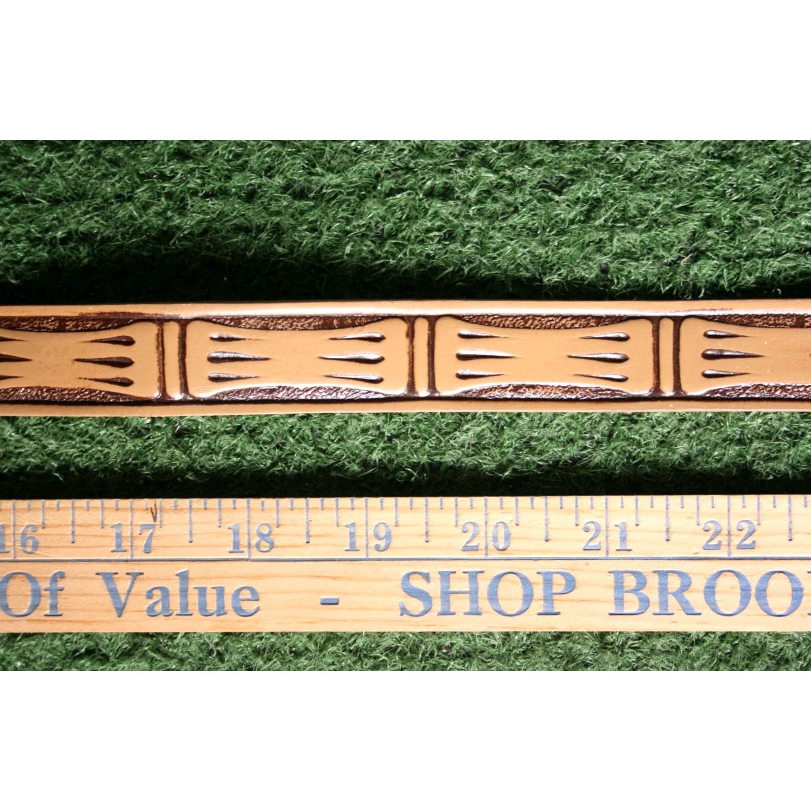 Vintage VINTAGE GLICK Belt Skinny Leather Tan Sz. 38 (Shortened) Women Size ONE SIZE - 4 Thumbnail