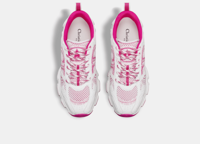 Dior o1w1db11225 KCK414 Low-Top Sneakers in White/Fuchsia Size US 6 / IT 36 - 3 Thumbnail