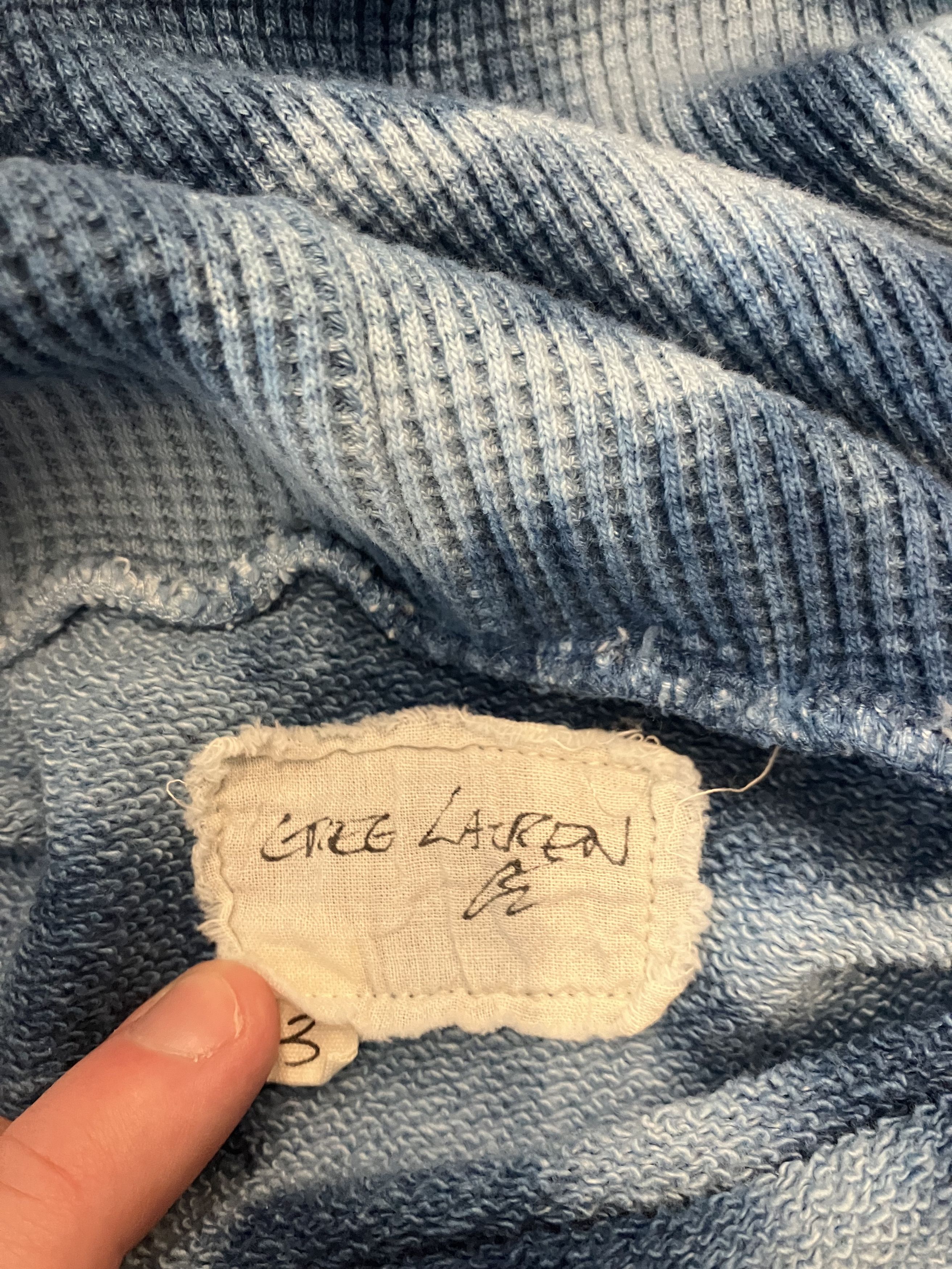 Greg Lauren $3050 NWT Greg Lauren Starburst Fragment Hoodie Indigo Large Size US L / EU 52-54 / 3 - 8 Thumbnail