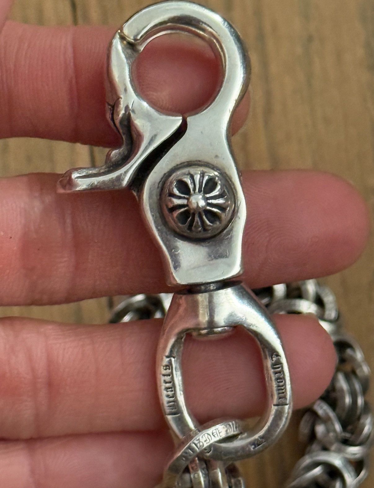 Chrome Hearts Interweave B Chain Wallet Rings Chain w Lobster Clasp Size ONE SIZE - 18 Thumbnail