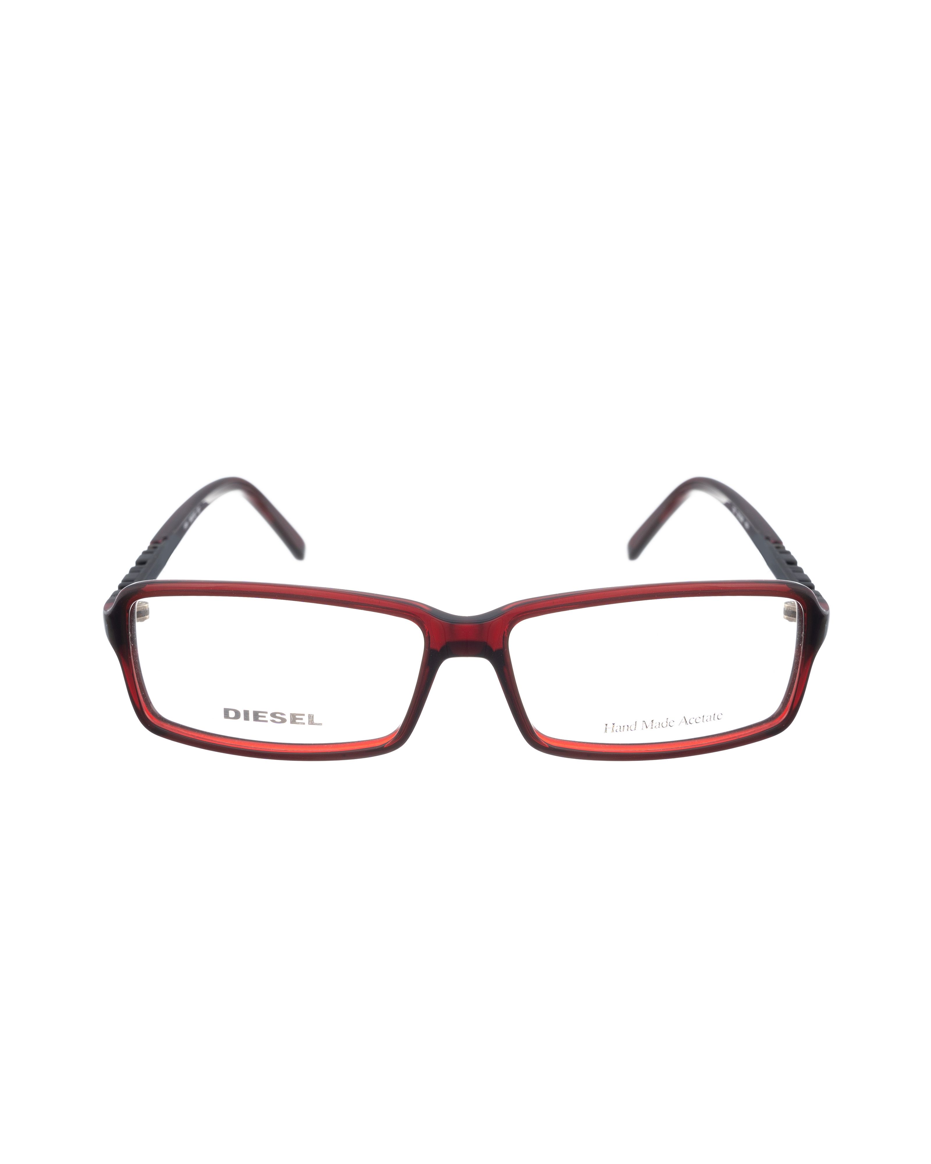 Diesel Diesel 90s Black Burgundy Plastic Glasses with Logo Size ONE SIZE - 1 Thumbnail