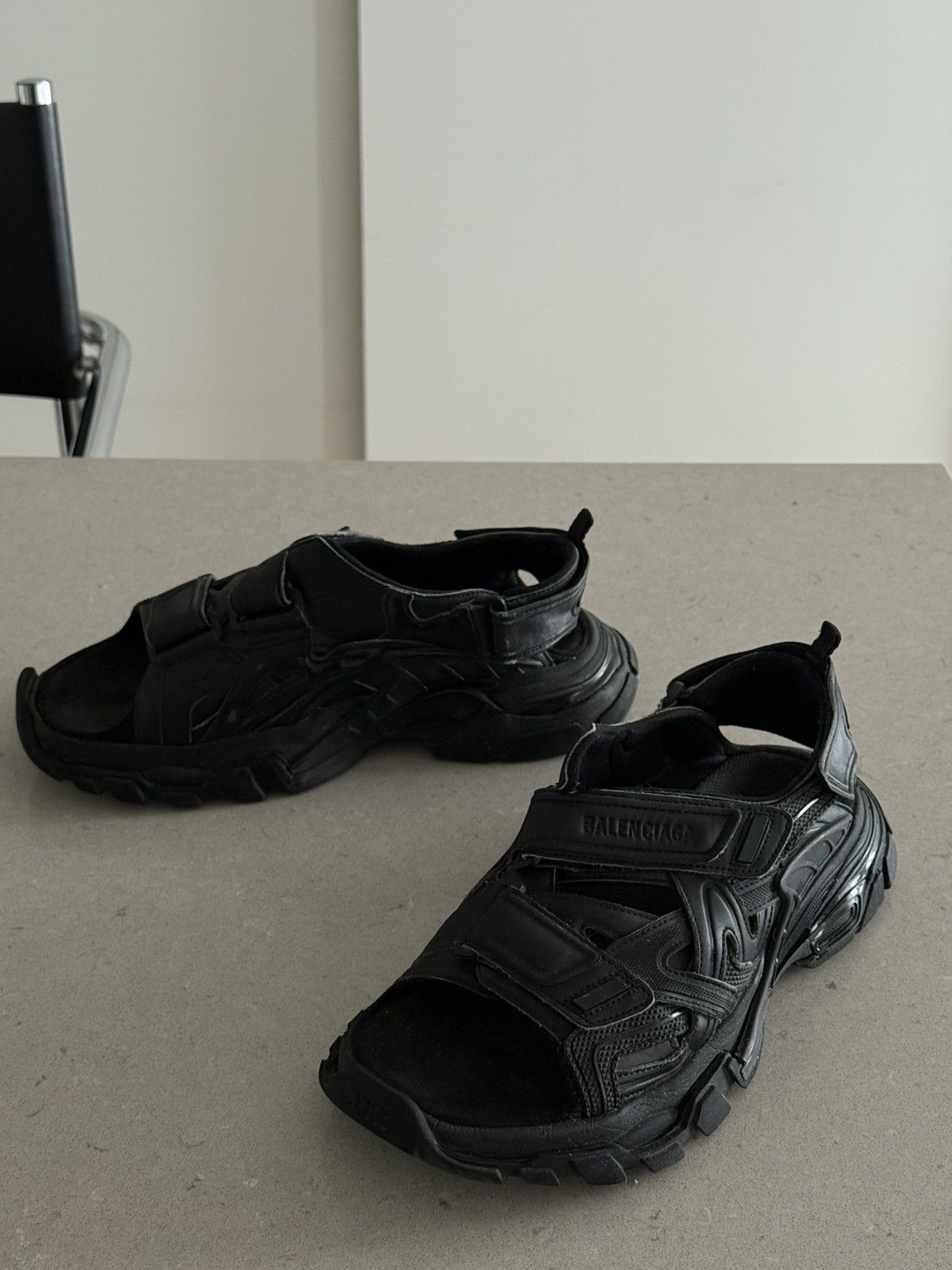 Balenciaga Black Balenciaga Track Sandals Size US 8 / EU 41 - 6 Thumbnail