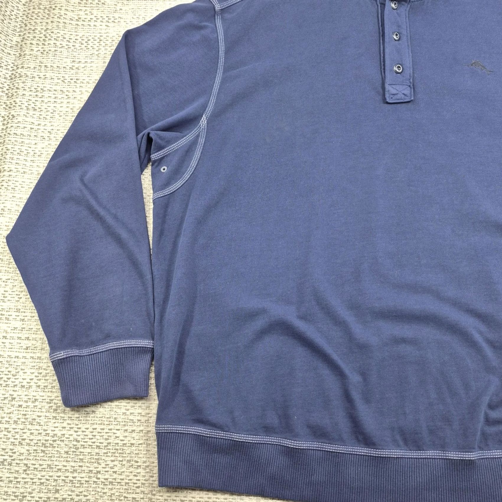 Tommy Bahama Tommy Bahama Shirt Mens 2XL Blue Pro Leisure Sweatshirt Henley Relax Long Sleeve Size US XXL / EU 58 / 5 - 3 Thumbnail