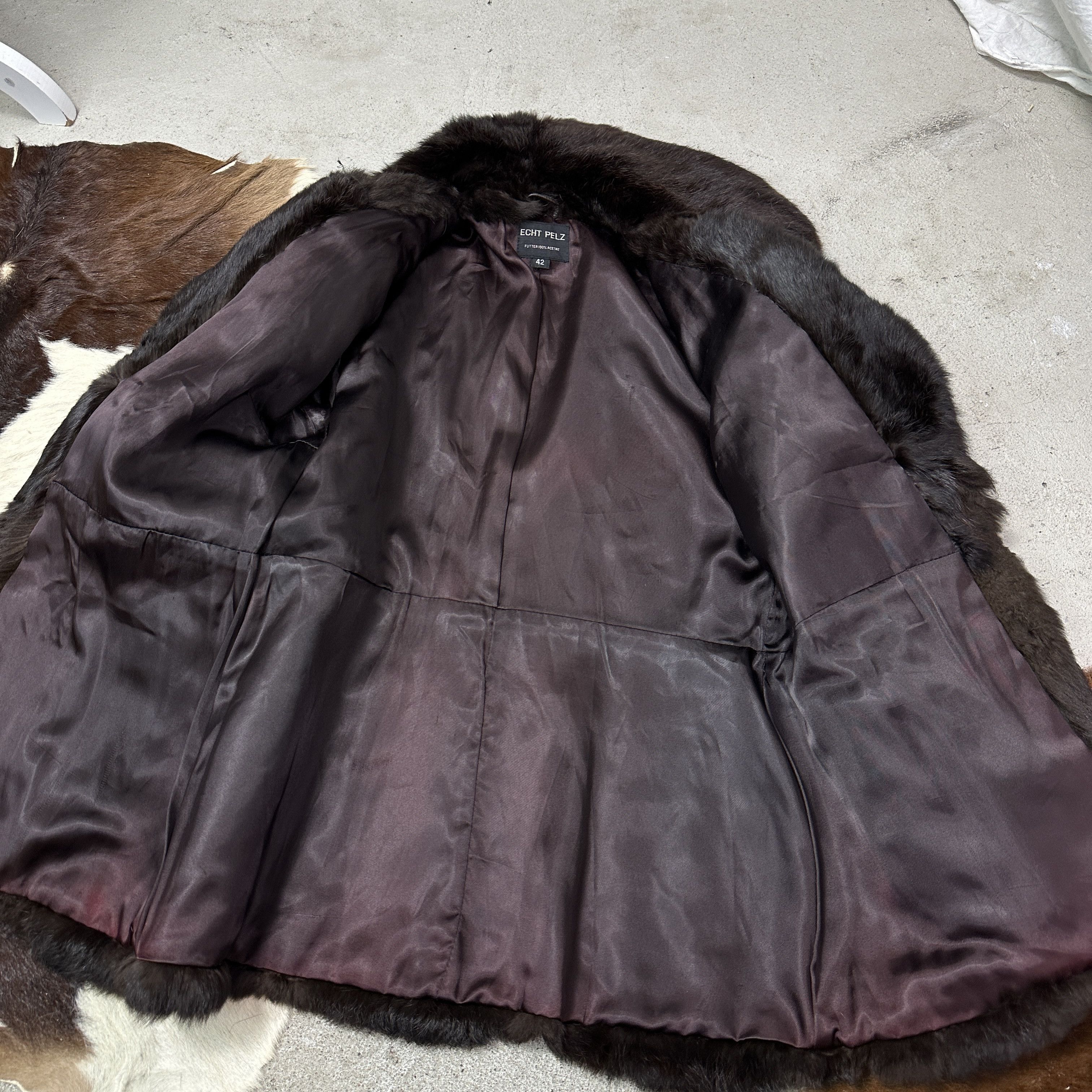 Vintage Vintage Old Money Chocolate Brown Tailored Rabbit Fur 90s Size L / US 10 / IT 46 - 10 Thumbnail