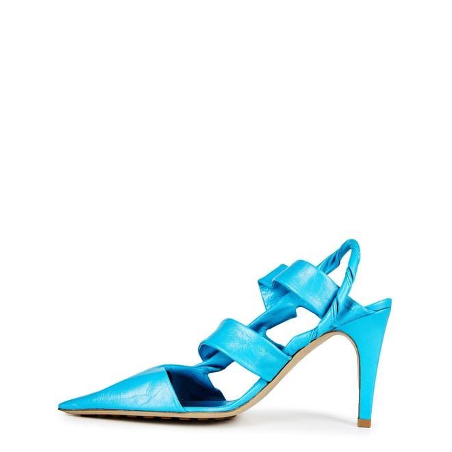Bottega Veneta Bottega Veneta Point Slingback Stiletto Sandals in Blue Size US 8.5 / IT 38.5 - 2 Thumbnail