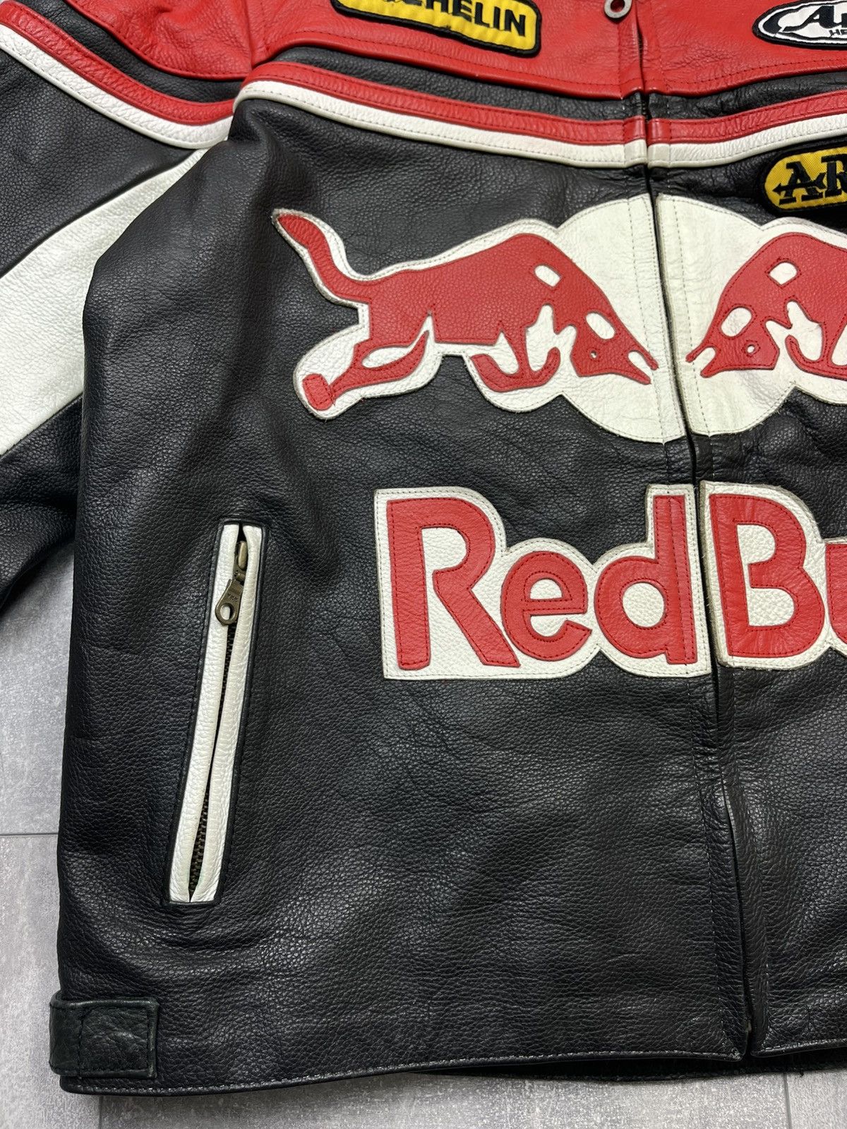 Vintage Red Bull Sponsored Racing Leather Jacket Size XXL Men’s Size US XXL / EU 58 / 5 - 6 Thumbnail