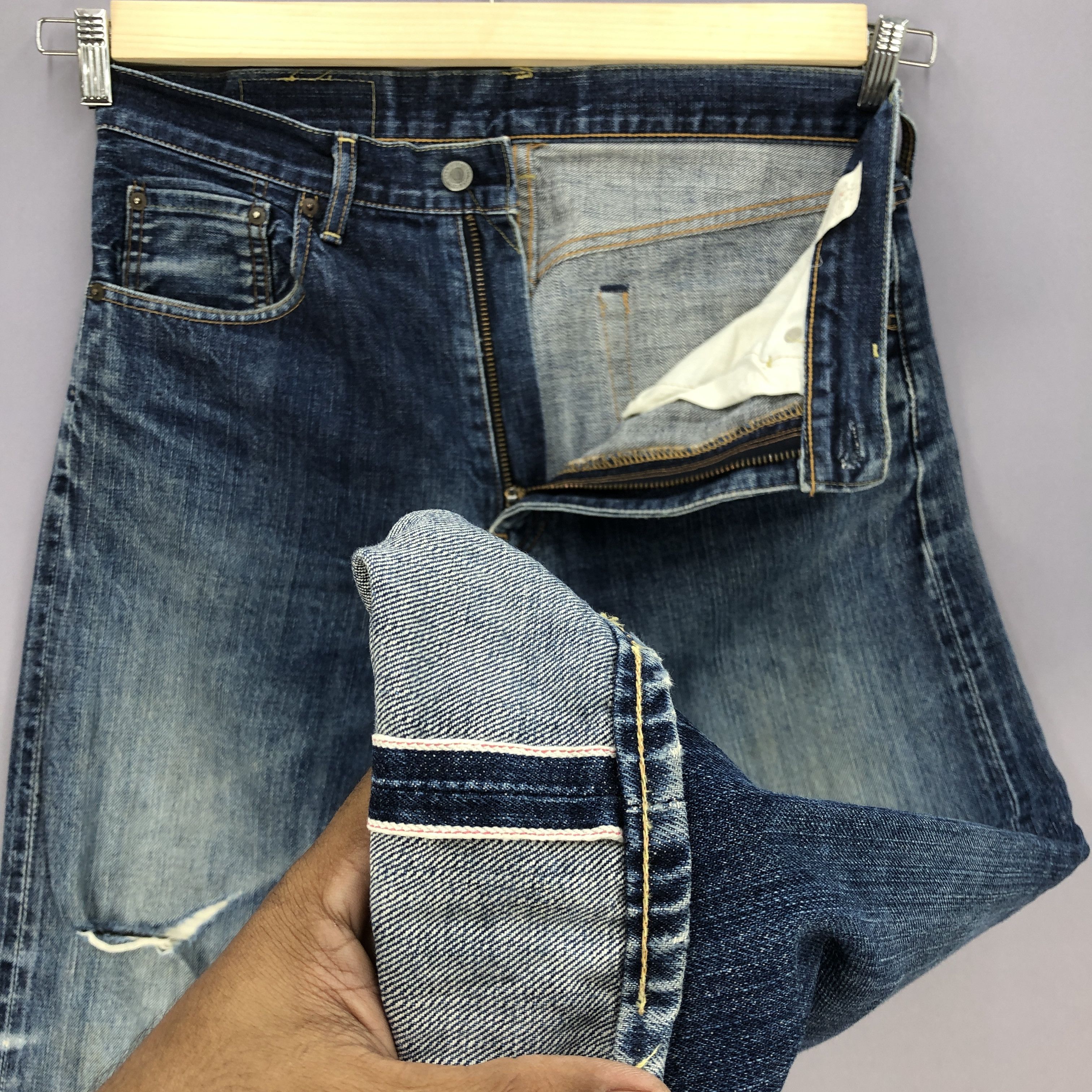 Levi's Vintage Levis Selvedge Jeans Levi's 502 Distressed Denim Size US 34 / EU 50 - 10 Thumbnail