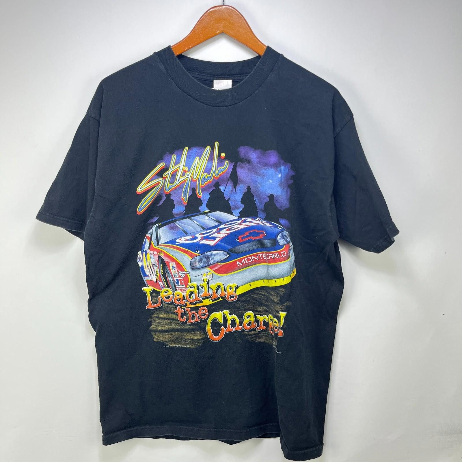 NASCAR Vintage 90s NASCAR Sterling Martin Coors Light T Shirt XL Size US XL / EU 56 / 4 - 1 Thumbnail