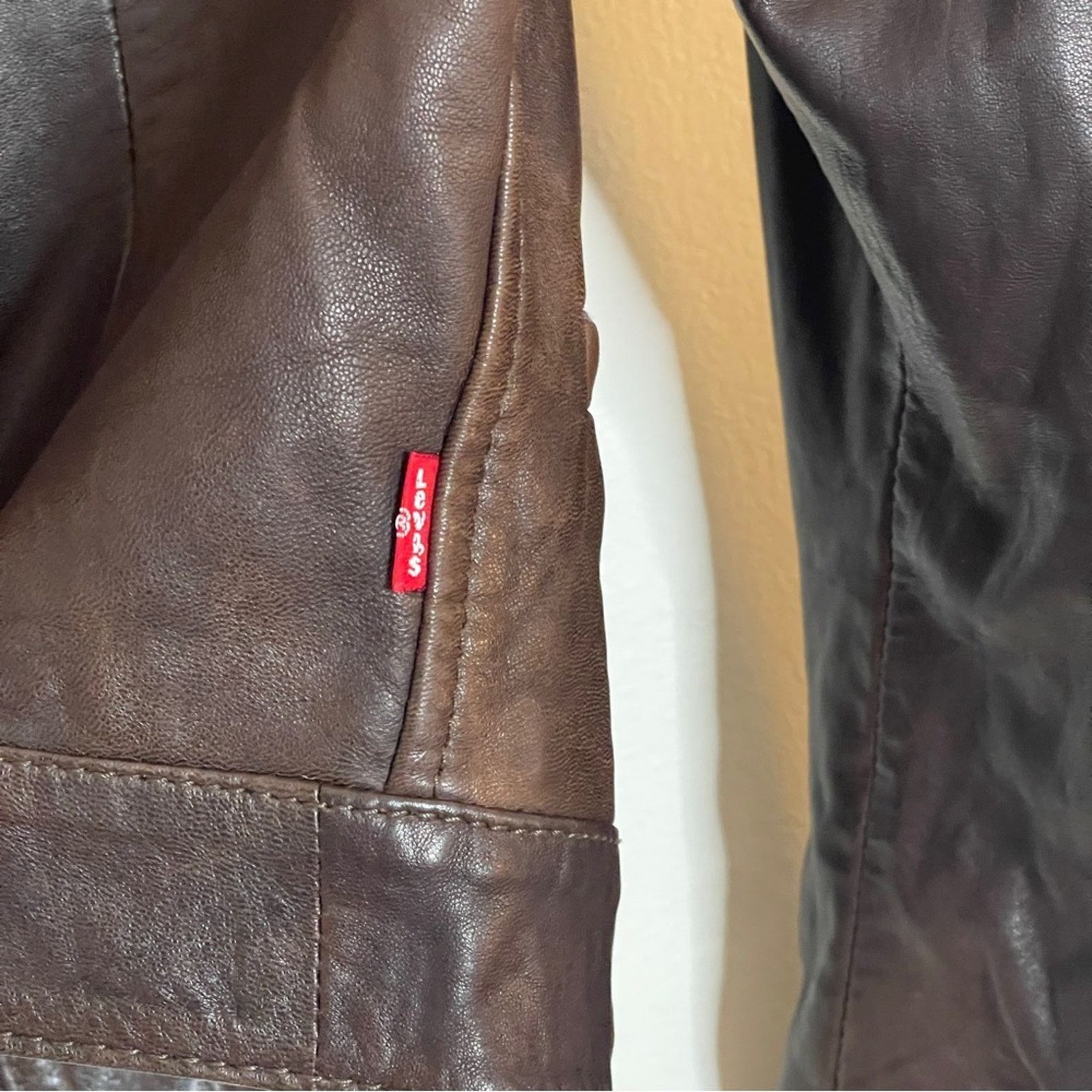 Levi's Levi’s Moto Sheepskin Leather Biker Jacket Size L Size L / US 10 / IT 46 - 7 Thumbnail