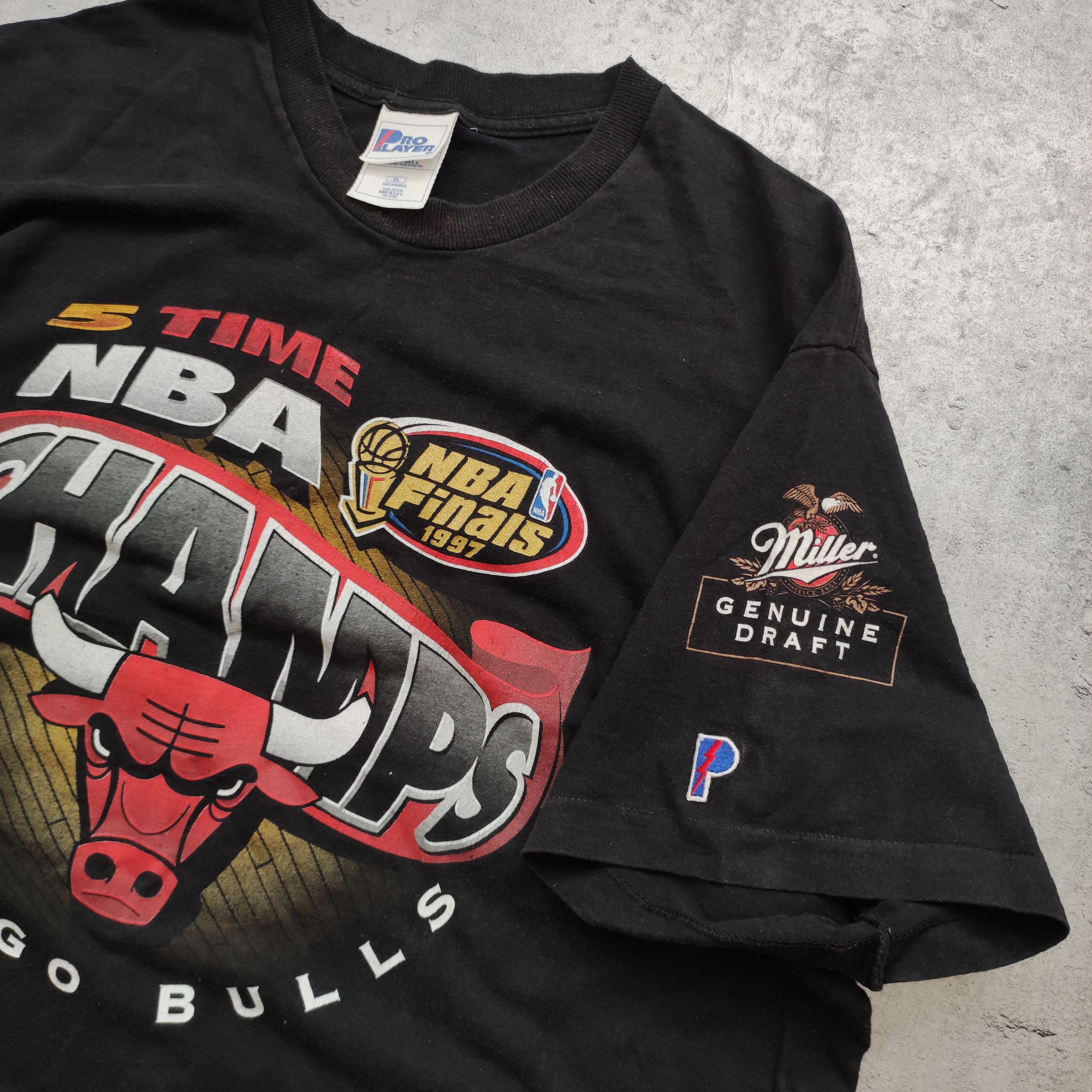 NBA × Vintage RARE 1997 OG Chicago Bulls NBA Champions Prormo Tee Size US L / EU 52-54 / 3 - 5 Thumbnail