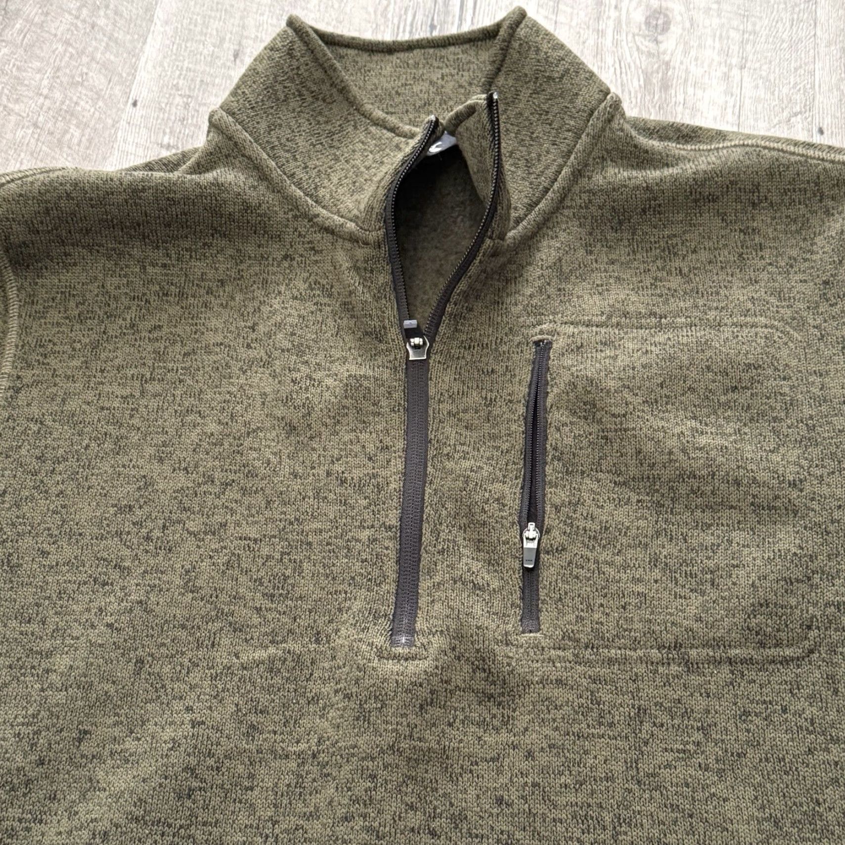 Eddie Bauer Eddie Bauer 1/4 Zip Pullover Mens Large Green Knit Fleece Sweatshirt Shirt Hoodie Size US L / EU 52-54 / 3 - 7 Thumbnail