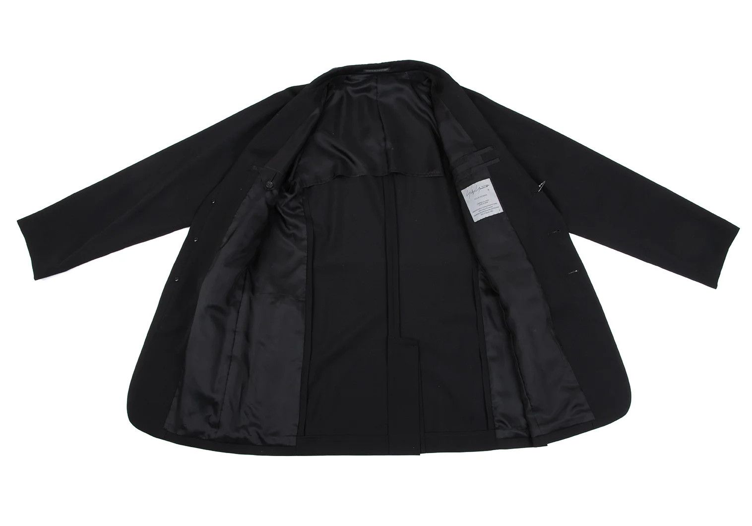 Yohji Yamamoto Yohji Yamamoto Wool Gabardine Jacket Black 3 Size US L / EU 52-54 / 3 - 14 Thumbnail