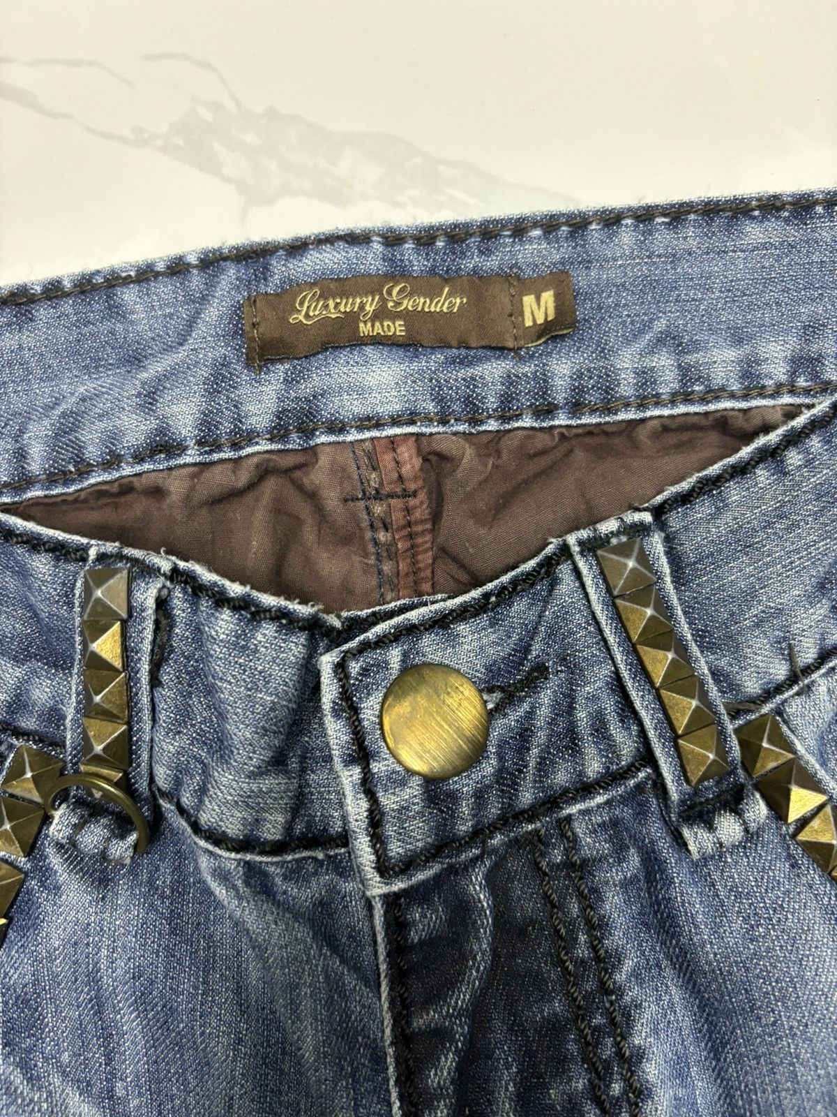 If Six Was Nine RARE🔥OBELISK STYLE LUXURY GENDER CURVED FLARE JEANS Size US 28 / EU 44 - 9 Thumbnail