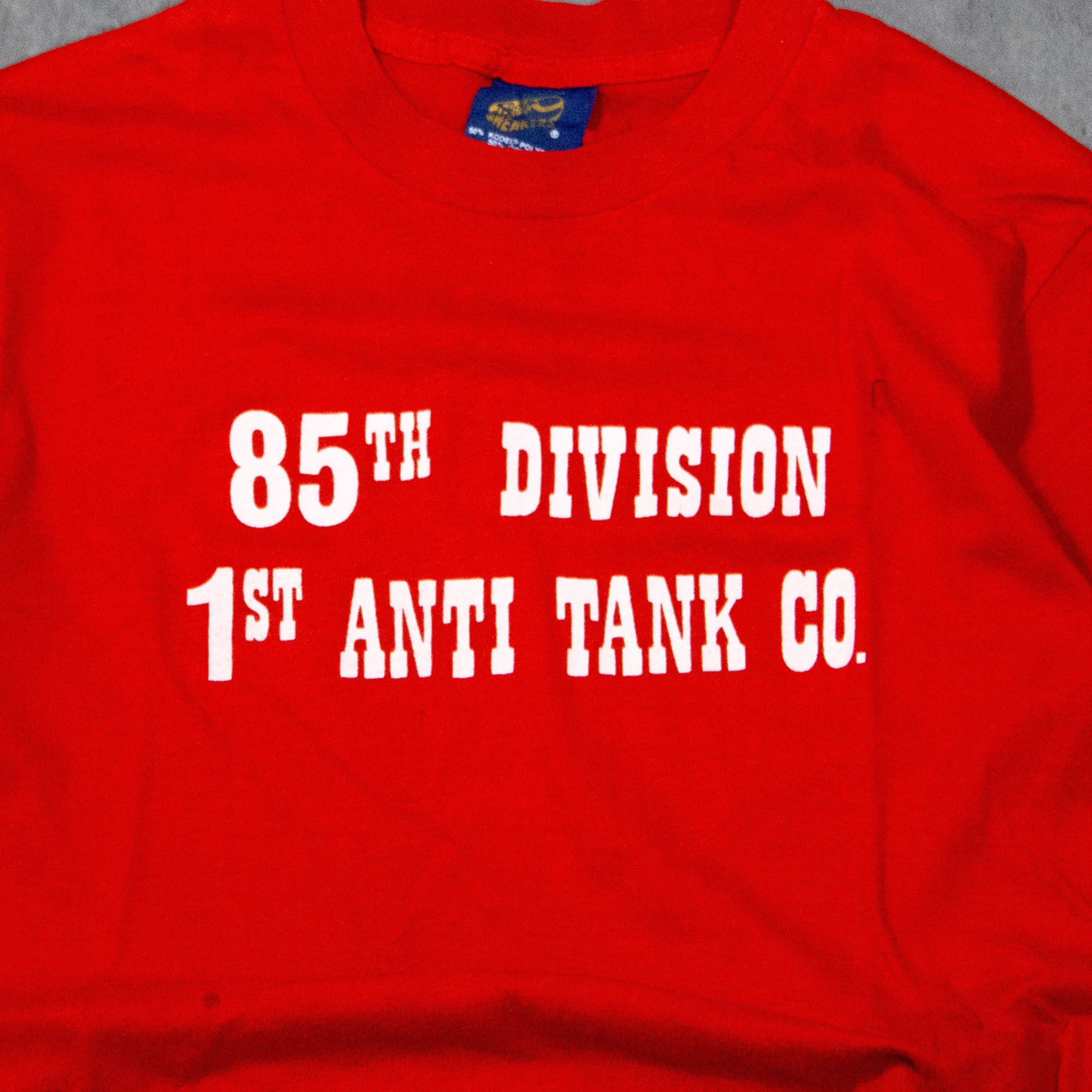 Japanese Brand Vintage 1980’s Anti Tank Co Single Stitch Red Tee Size US XS / EU 42 / 0 - 4 Thumbnail