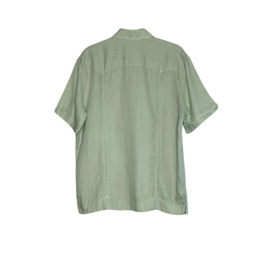 Cubavera Cubavera light green linen short sleeves shirt size medium Size US M / EU 48-50 / 2 - 12 Thumbnail