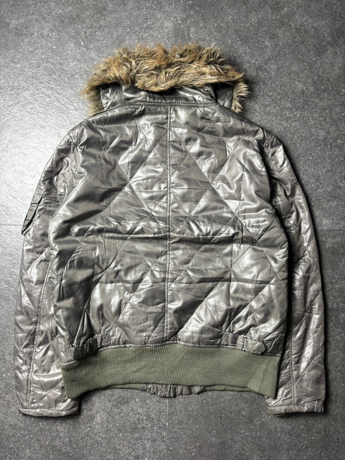 Japanese Brand 2000s Duralumin Military Multipocket Riders Fur Jacket Size US L / EU 52-54 / 3 - 9 Thumbnail