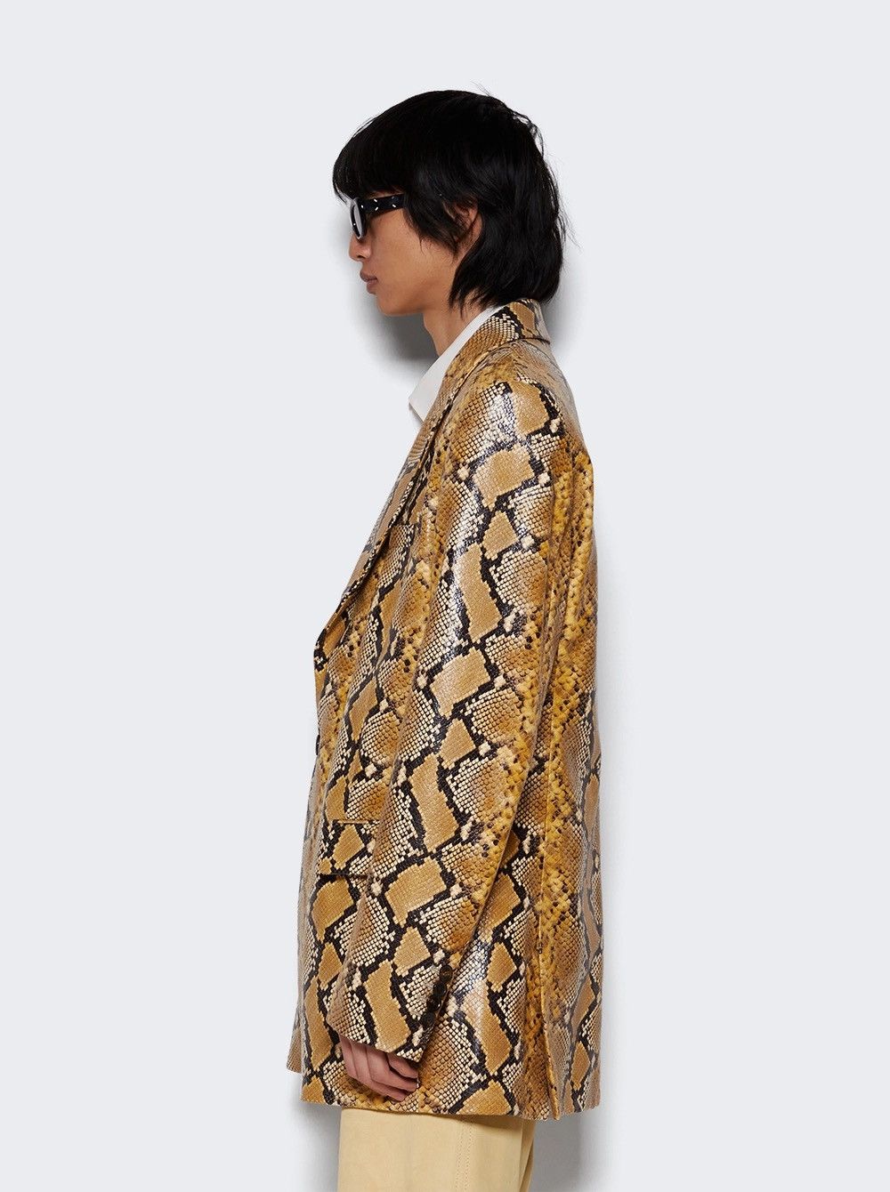 Bally Bally “Rhuigi” Runway Leather Snake Print Blazer SS23 Size 54R - 7 Thumbnail