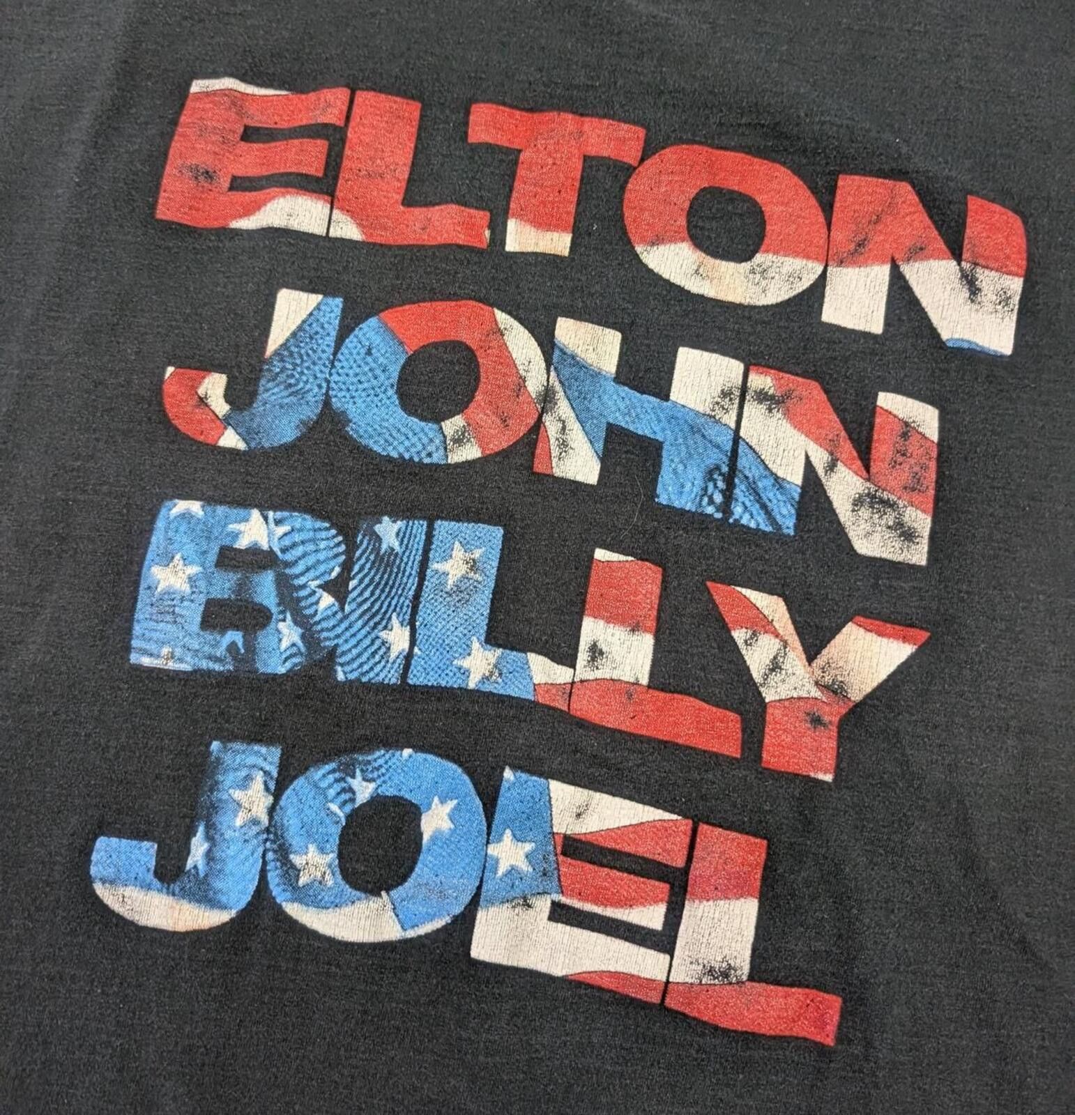 Vintage Vintage 90s Elton John and Billy Joel Concert T-shirt Size US XL / EU 56 / 4 - 2 Thumbnail