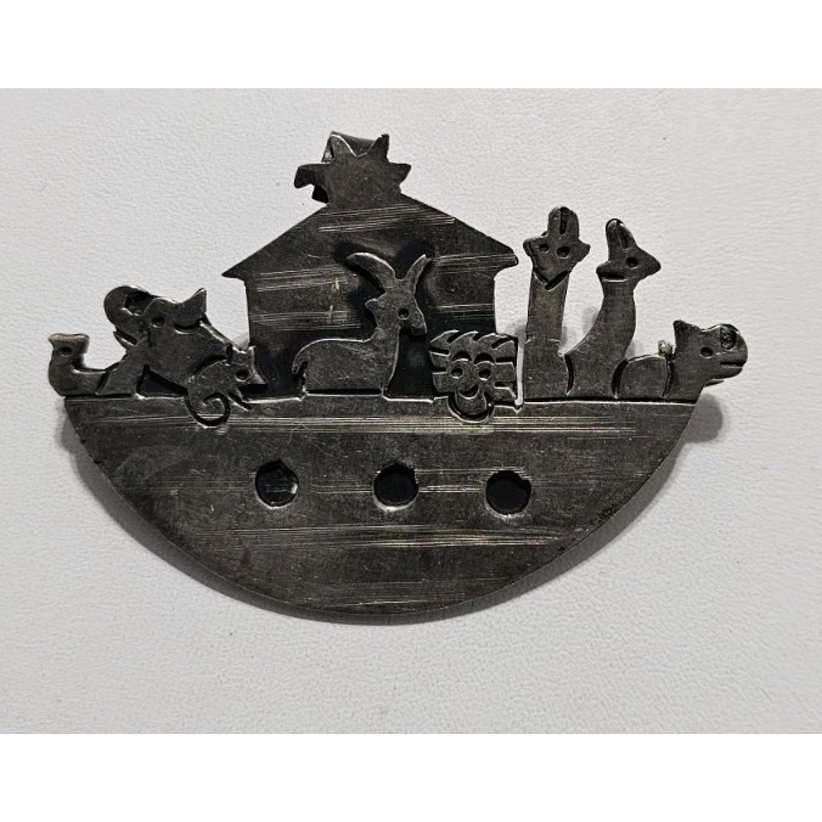 Other Vintage Noah's Arc Brooch, Sterling Silver 925 Brooch Size ONE SIZE - 8 Thumbnail