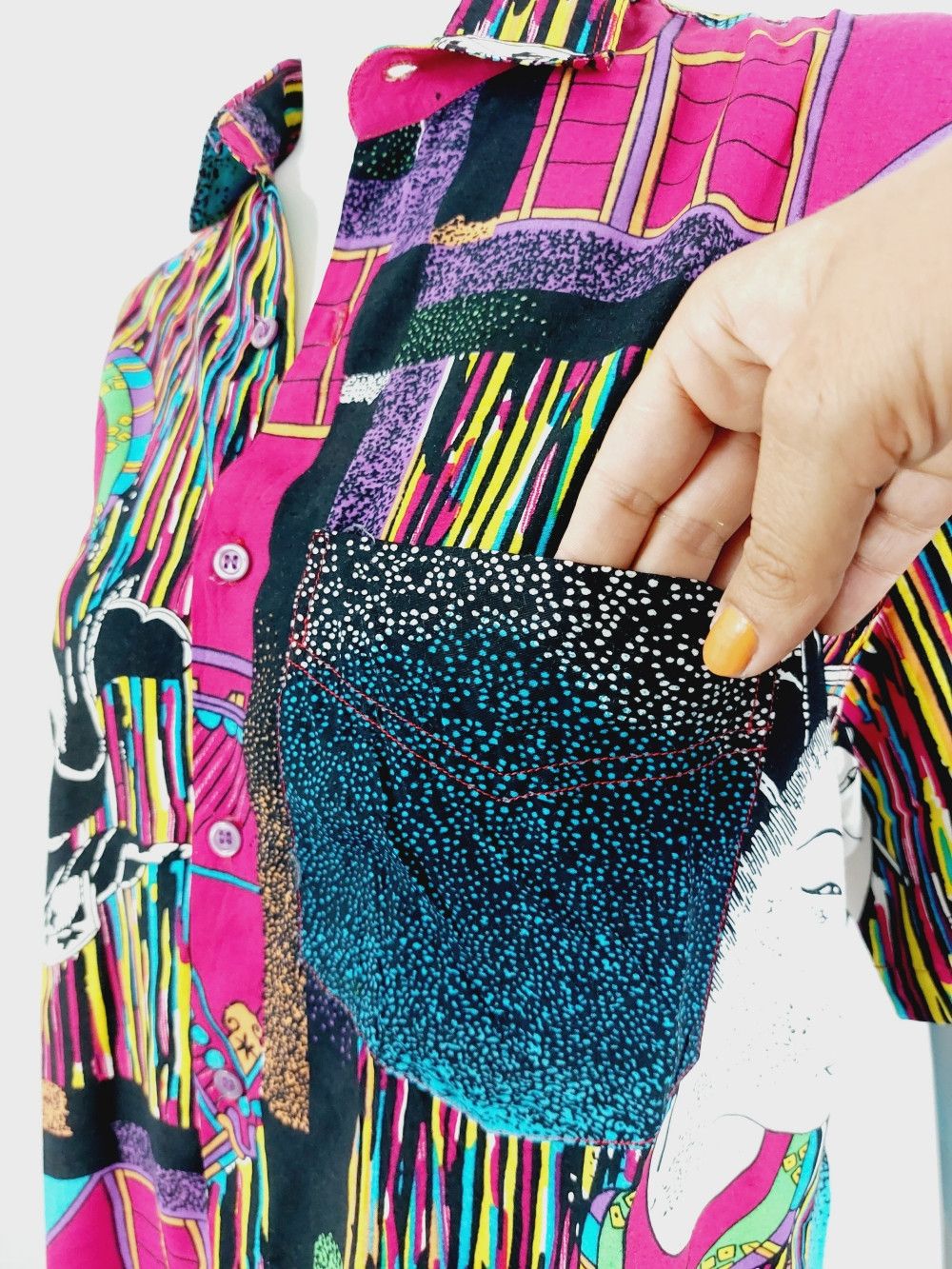 Marithe + Francois Girbaud Marithe + Francois Girbaud Dragon Tiger Boho Shirt Pants Set Size M / US 6-8 / IT 42-44 - 5 Thumbnail