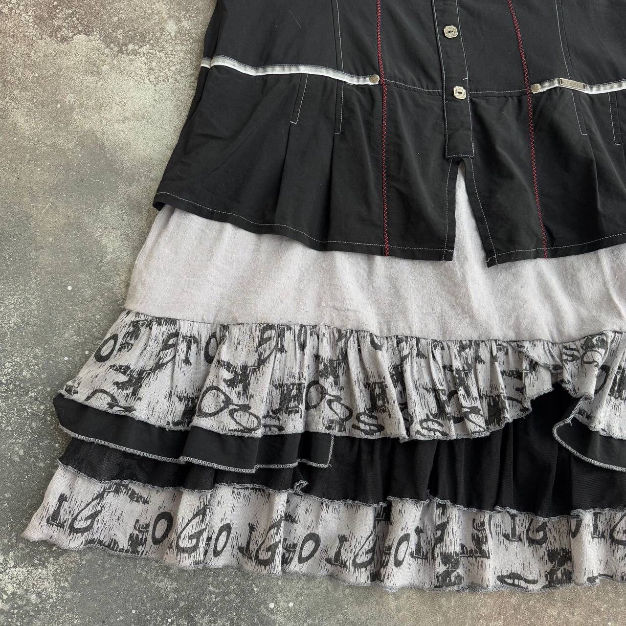 Hysteric Glamour × Vintage Amazing Vintage Avant Garde Gothic Pleated Dress Size M / US 6-8 / IT 42-44 - 7 Thumbnail