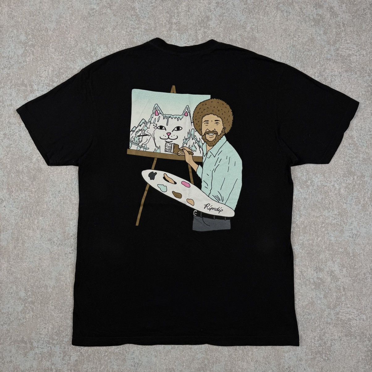 RIPNDIP RIPNDIP BOB ROSS PAINT BLACK T-SHIRT Size US L / EU 52-54 / 3 - 1 Thumbnail