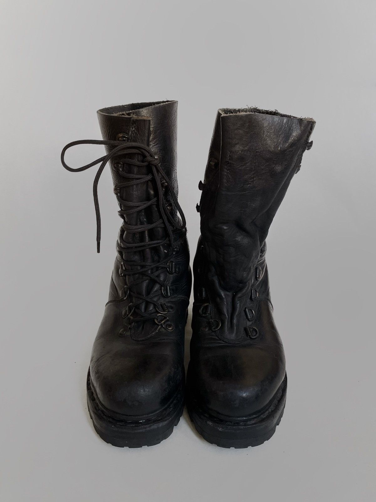 Other Heereseicentum Austrian hard leather boots 90s Size US 6.5 / EU 39-40 - 5 Thumbnail