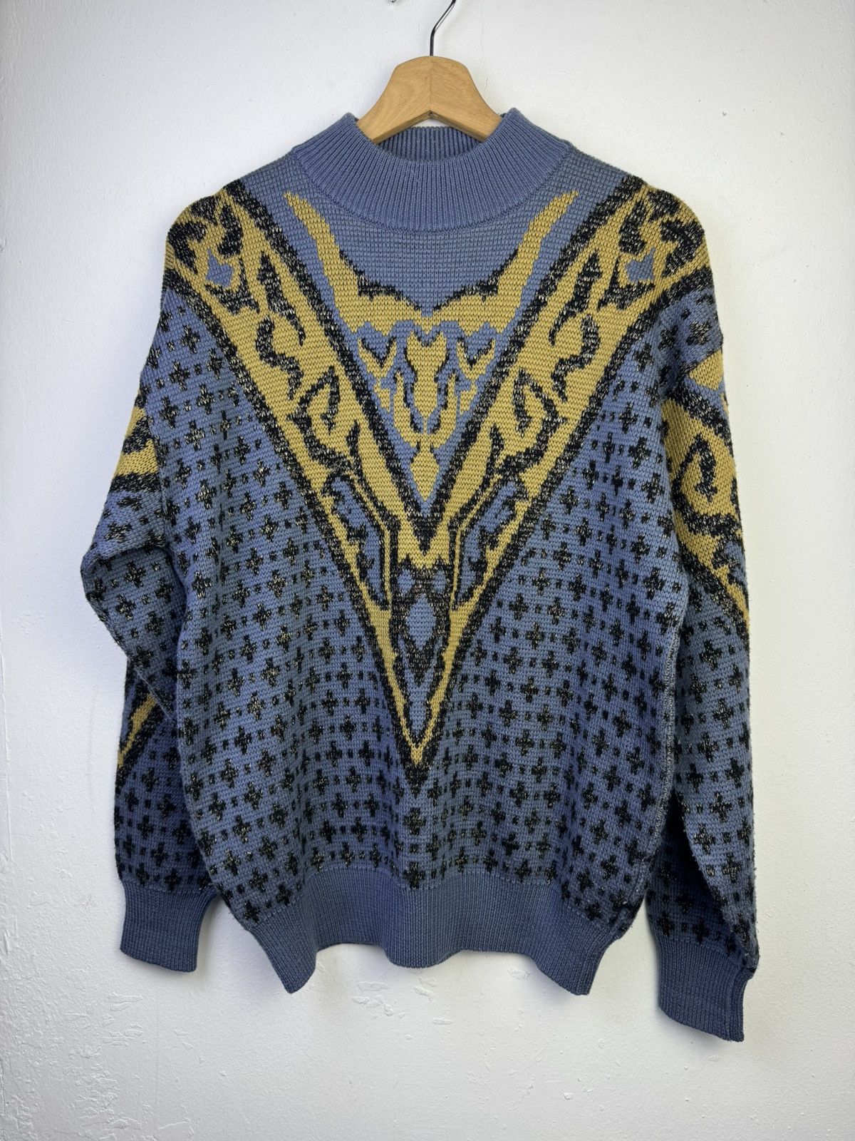 Vintage Vintage Uomo geometric pattern pullover sweater. Size M / US 6-8 / IT 42-44 - 3 Thumbnail