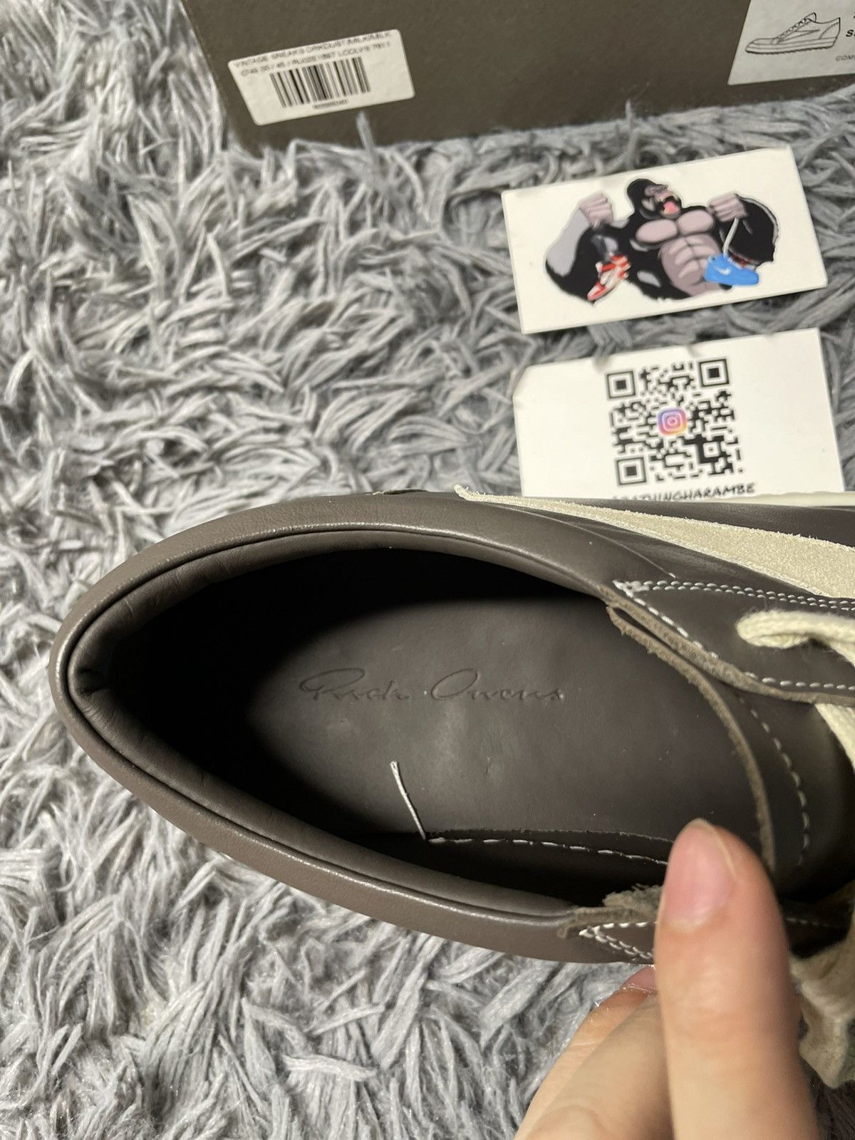 Rick Owens Rick Owens Vintage Sneaks Leather DrkDust/Milk Size US 12 / EU 45 - 8 Thumbnail