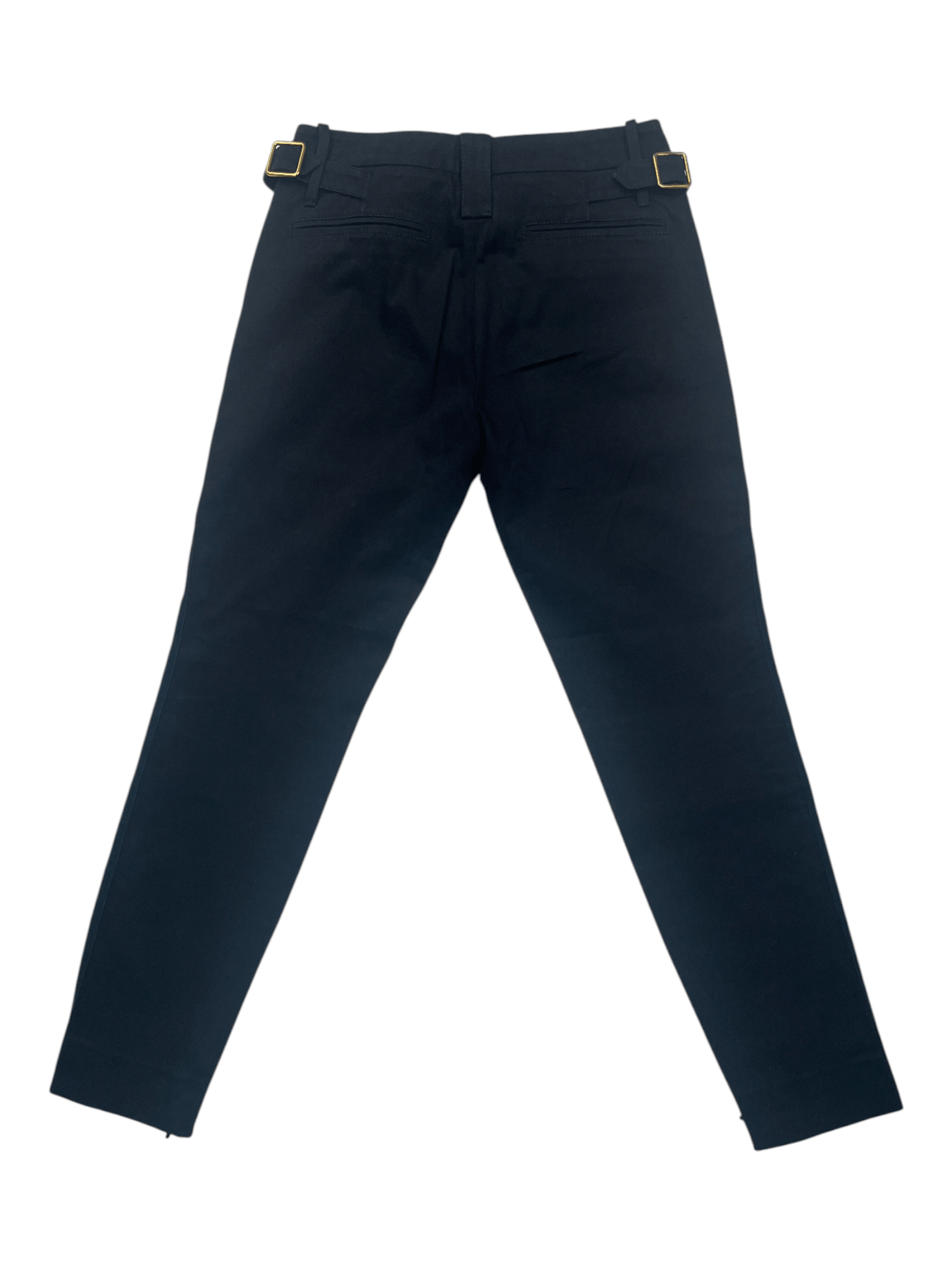Gucci Gucci Black Cotton Pants With Brass Buckles Size 26" / US 2 / IT 38 - 2 Thumbnail