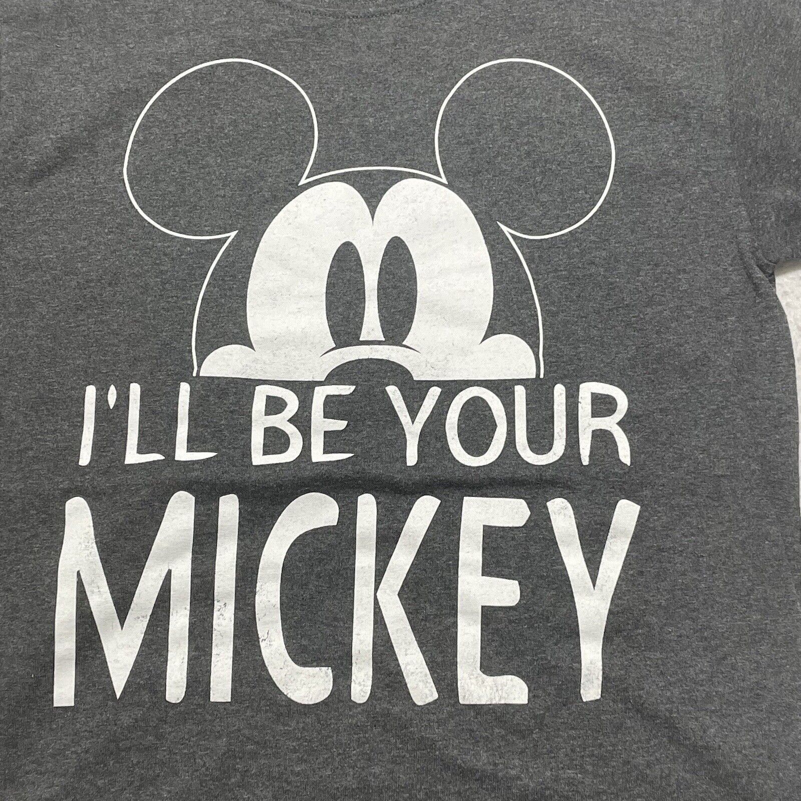Disney Disney Small I'll Be Your Mickey Mouse Gray Graphic T Shirt Size US S / EU 44-46 / 1 - 5 Thumbnail