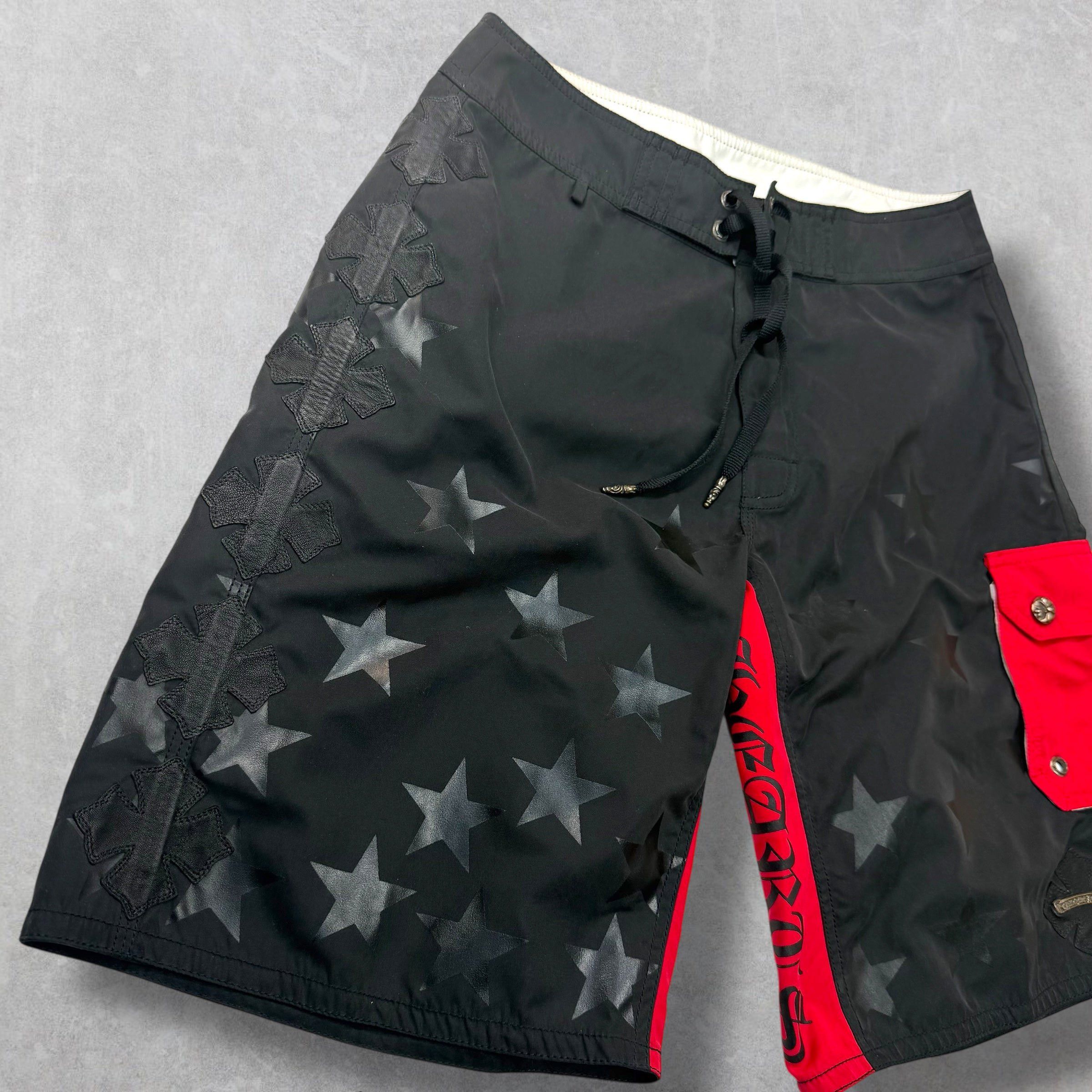 Chrome Hearts Chrome Hearts Leather Plus Patch Swim Shorts 31 Size US 31 - 3 Thumbnail