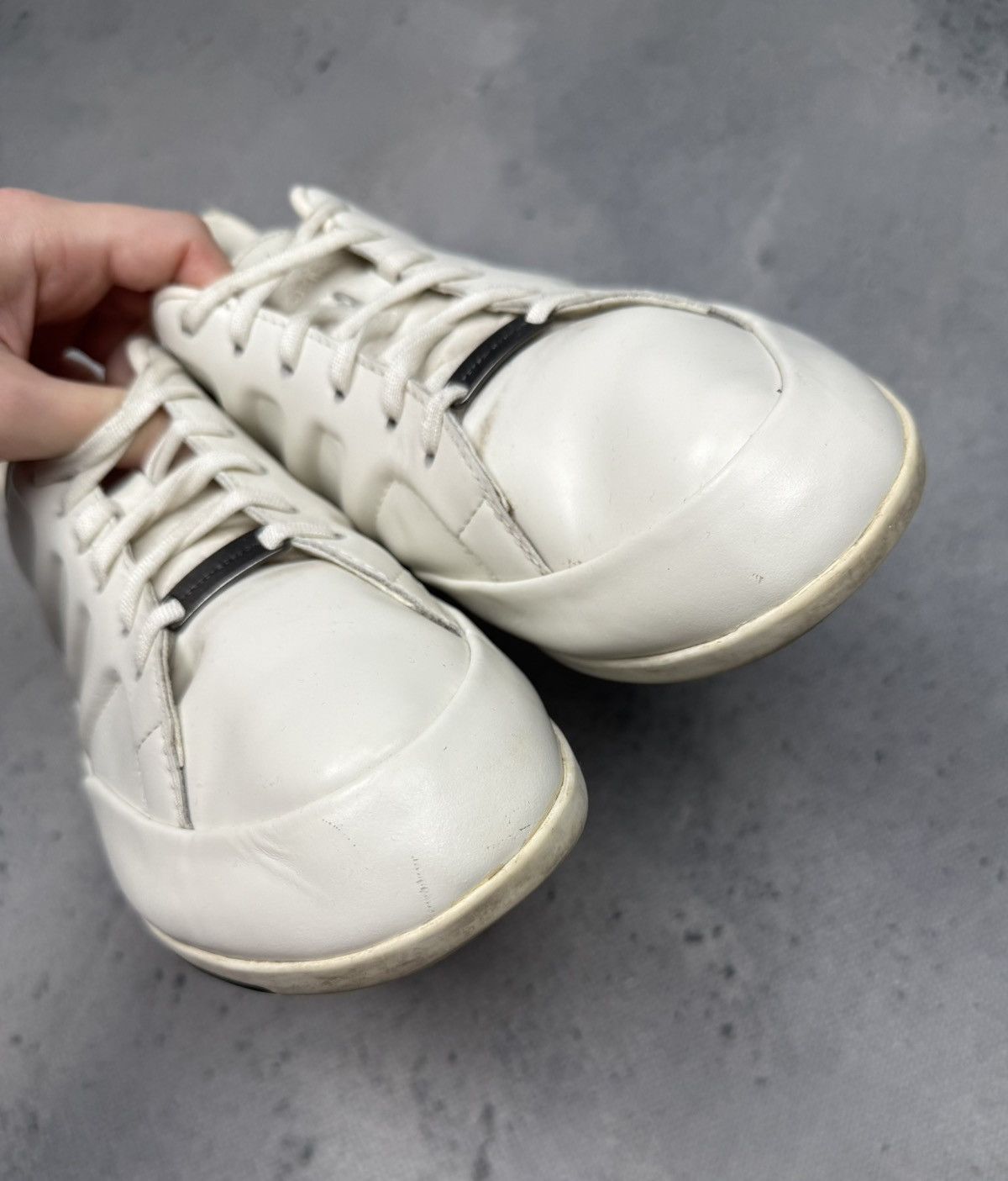 Adidas × Porsche Design Vintage Adidas Porsche Design 356 White Leather Sneakers 00s Size US 10 / EU 43 - 5 Thumbnail