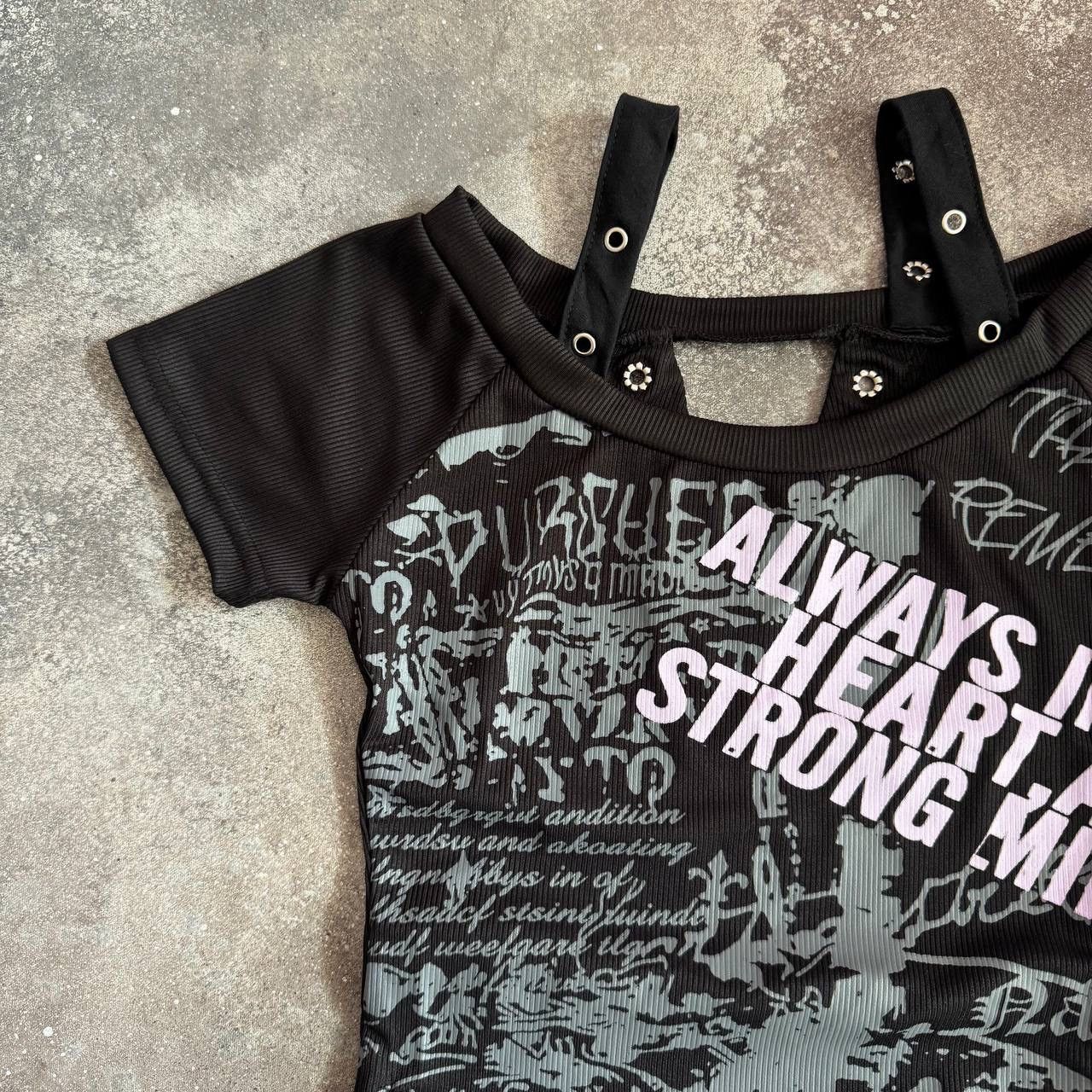 20471120 × Vintage Opium Y2K Goth Punk Avant Garde Affliction Style T-Shirt Size S / US 4 / IT 40 - 3 Thumbnail