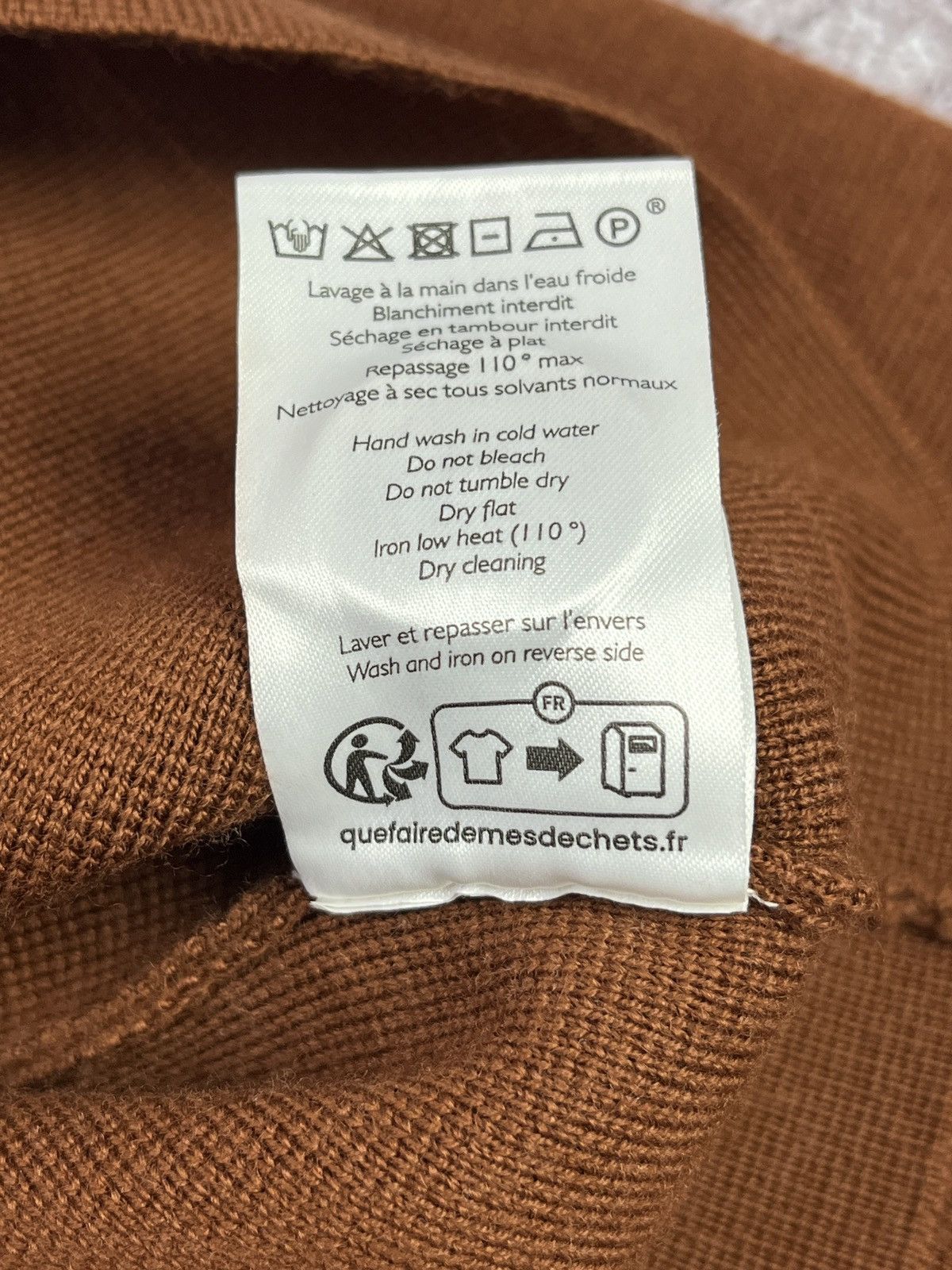 Sezane Brown Merino Wool Cropped Knit Cardigan Utility Jacket SizeS Size S / US 4 / IT 40 - 8 Thumbnail
